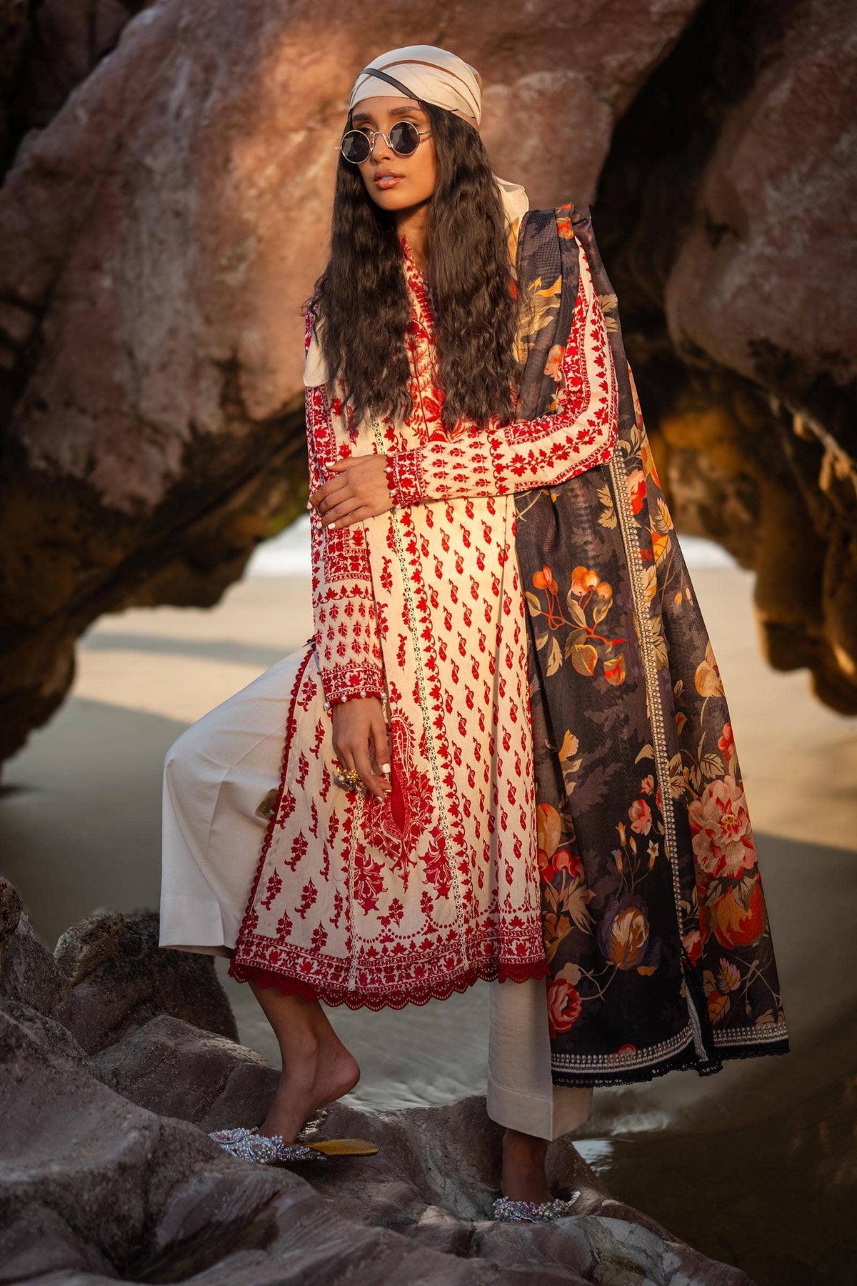 Sana Safinaz | Mahay Spring 24 | H241-006B-2BS -  Sana Safinaz Luxury - Original Designer Dress - House of Maryam