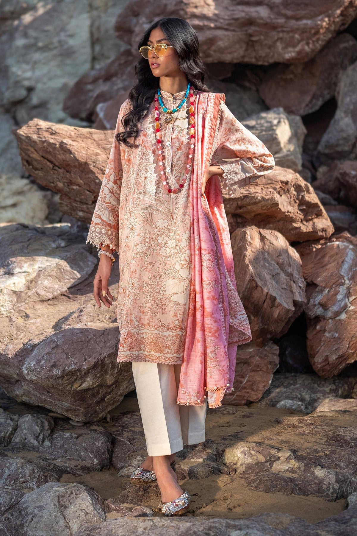 Sana Safinaz | Mahay Spring 24 | H241-009B-2DD -  Sana Safinaz Luxury - Original Designer Dress - House of Maryam