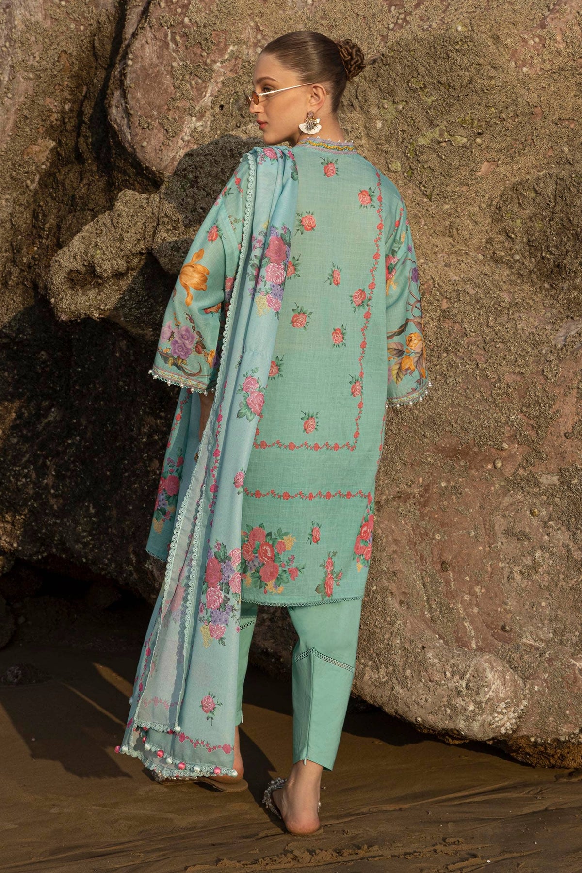 Sana Safinaz | Mahay Spring 24 | H241-026B-3CS -  Sana Safinaz Luxury - Original Designer Dress - House of Maryam