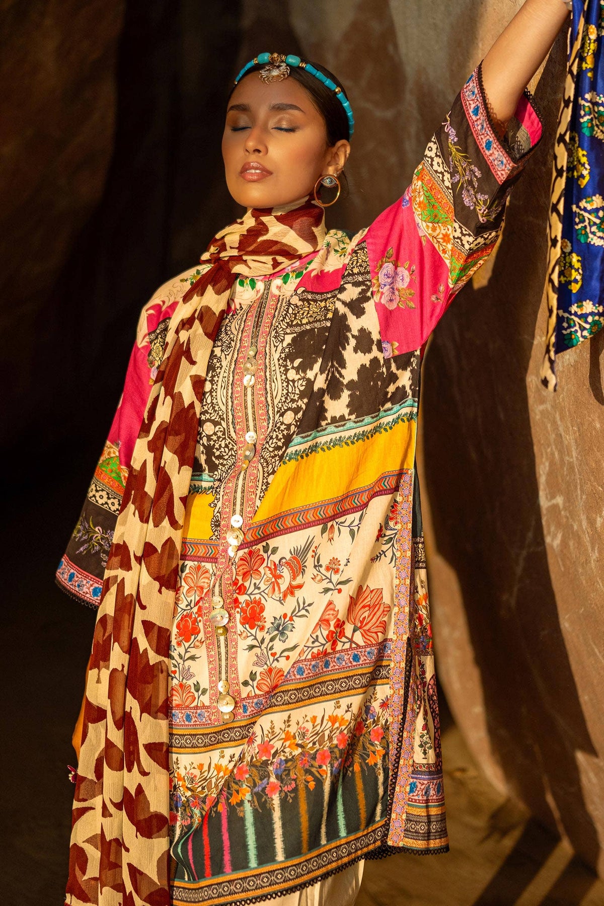 Sana Safinaz | Mahay Spring 24 | H241-027A-2I -  Sana Safinaz Luxury - Original Designer Dress - House of Maryam