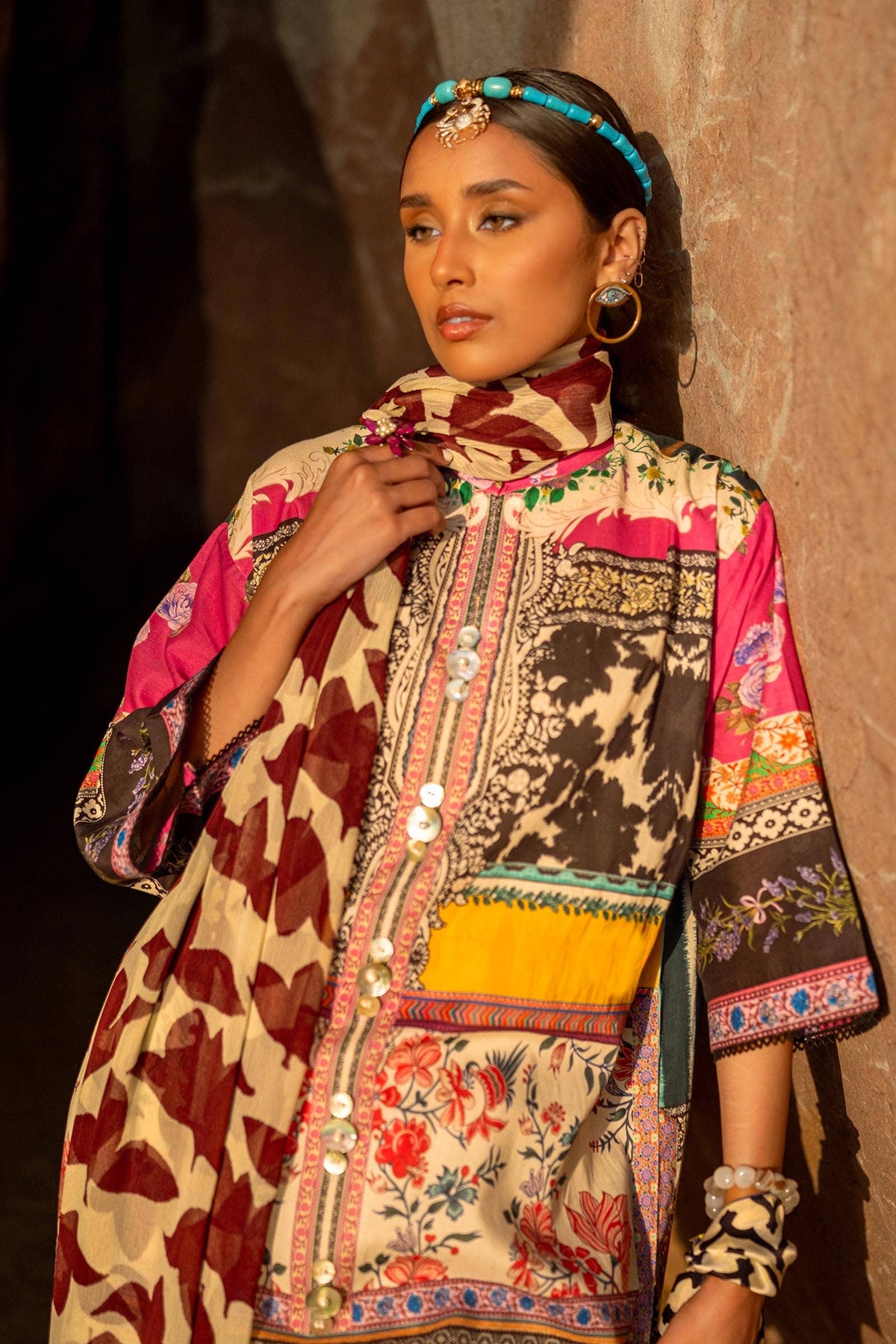 Sana Safinaz | Mahay Spring 24 | H241-027A-2I -  Sana Safinaz Luxury - Original Designer Dress - House of Maryam