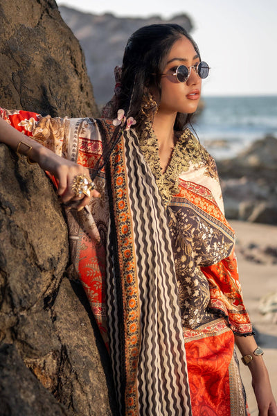Sana Safinaz | Mahay Spring 24 | H241-028A-2BG -  Sana Safinaz Luxury - Original Designer Dress - House of Maryam
