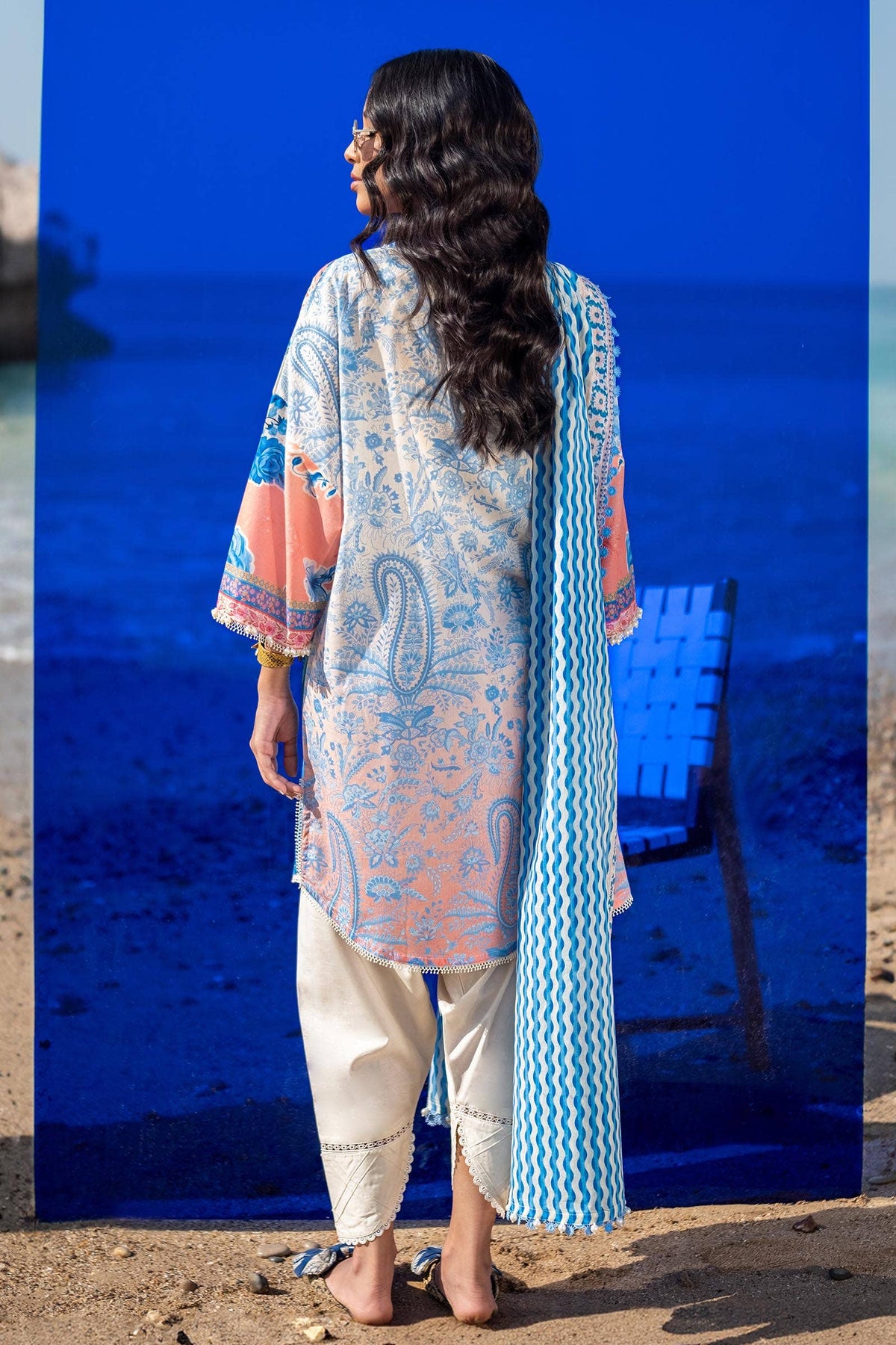 Sana Safinaz | Mahay Spring 24 | H241-028B-2BG -  Sana Safinaz Luxury - Original Designer Dress - House of Maryam