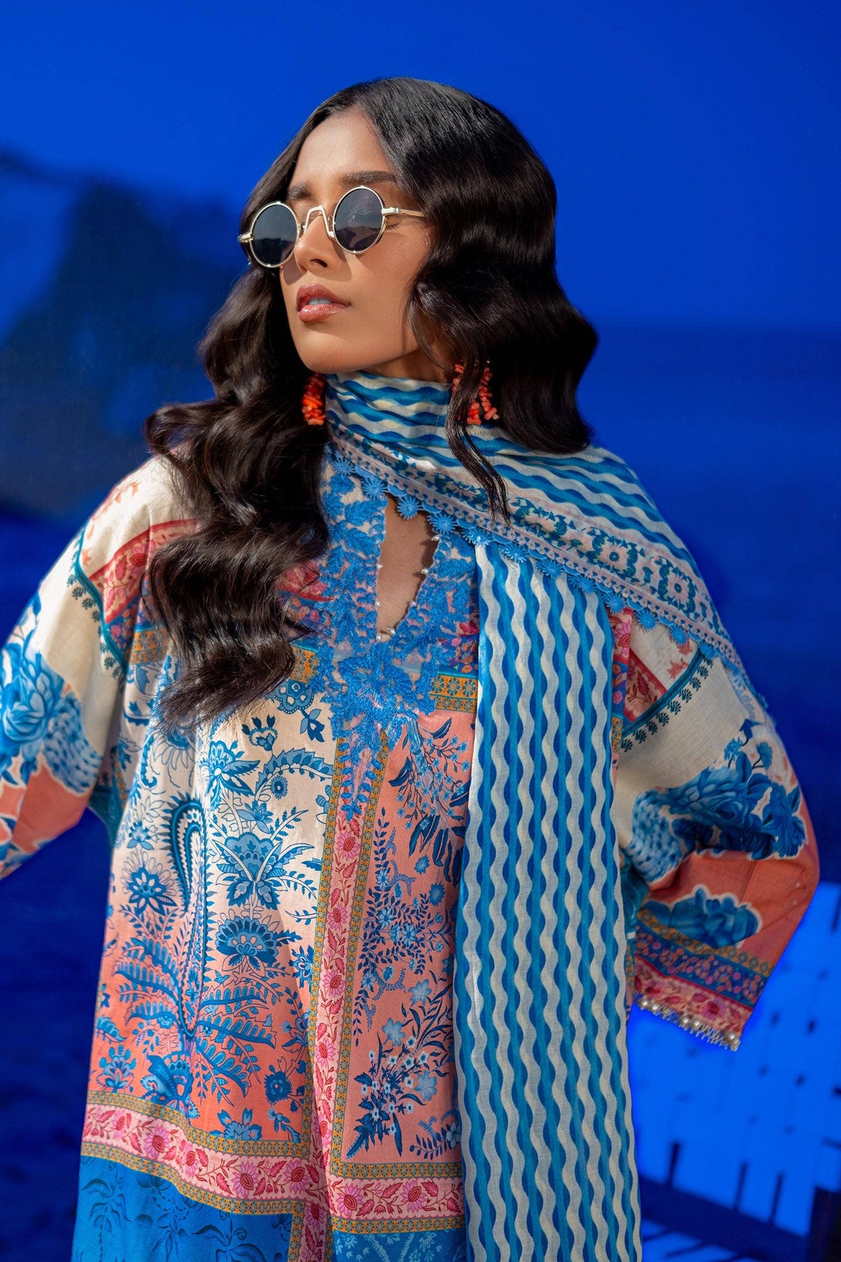Sana Safinaz | Mahay Spring 24 | H241-028B-2BG -  Sana Safinaz Luxury - Original Designer Dress - House of Maryam