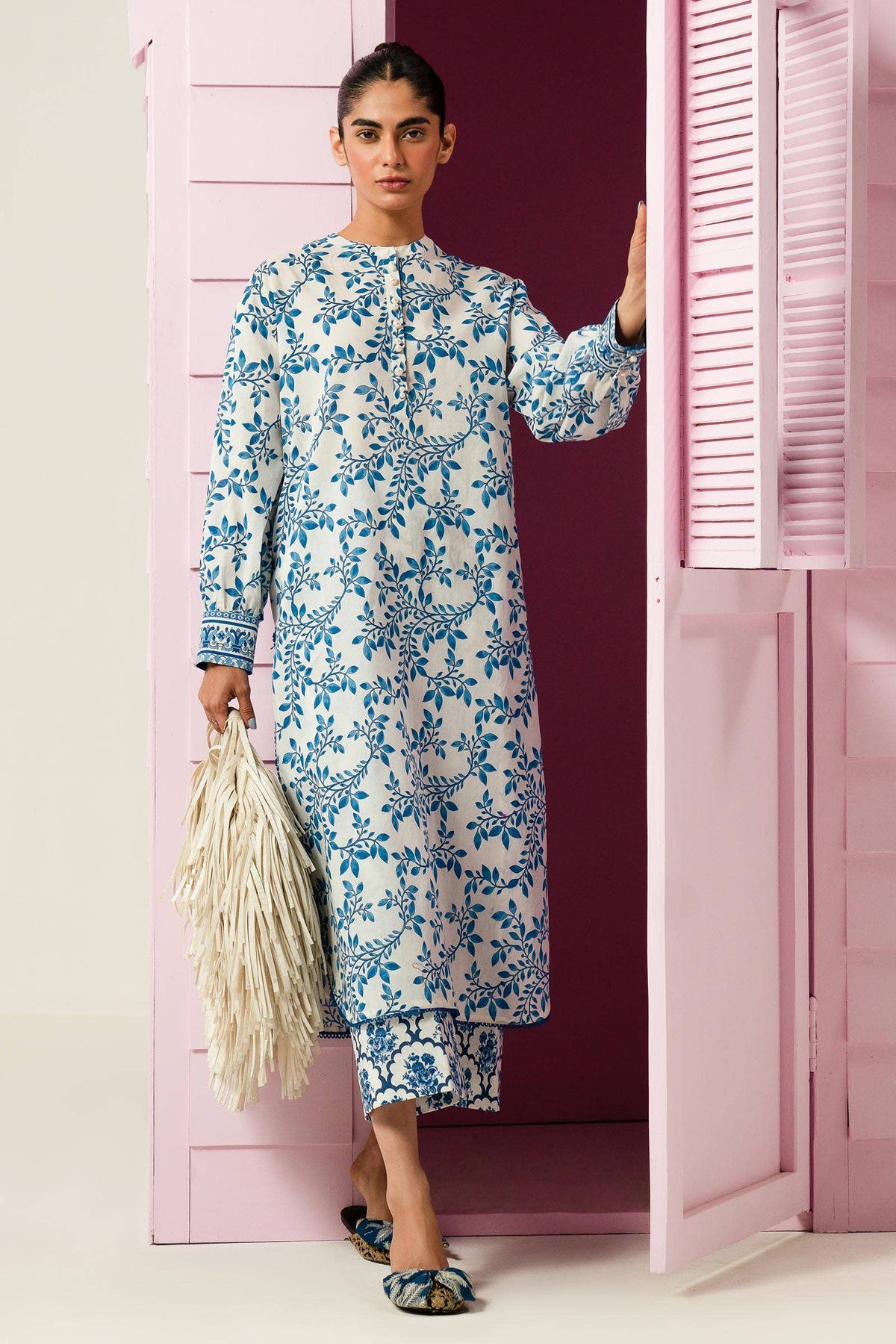 Sana Safinaz | Mahay Summer Lawn 24 | S-46 -  Sana Safinaz Luxury - Original Designer Dress - House of Maryam