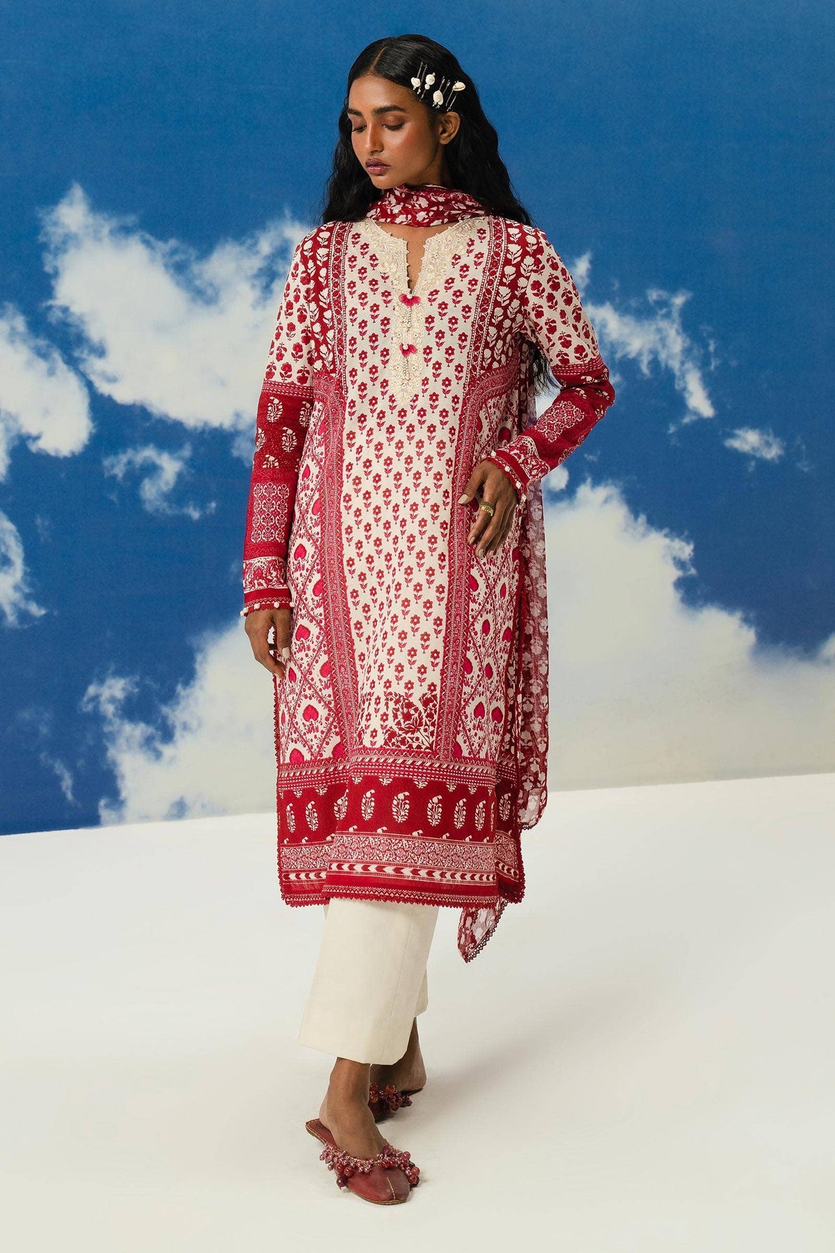Sana Safinaz | Mahay Summer Lawn 24 | S-44 -  Sana Safinaz Luxury - Original Designer Dress - House of Maryam