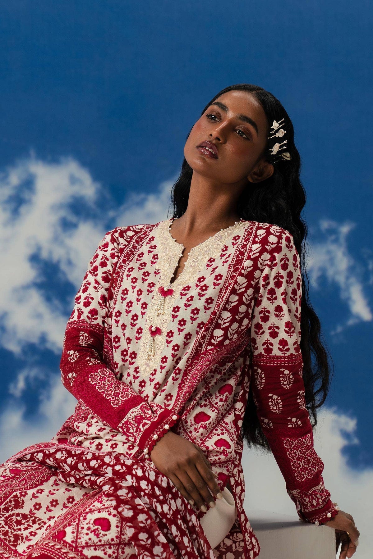Sana Safinaz | Mahay Summer Lawn 24 | S-44 -  Sana Safinaz Luxury - Original Designer Dress - House of Maryam