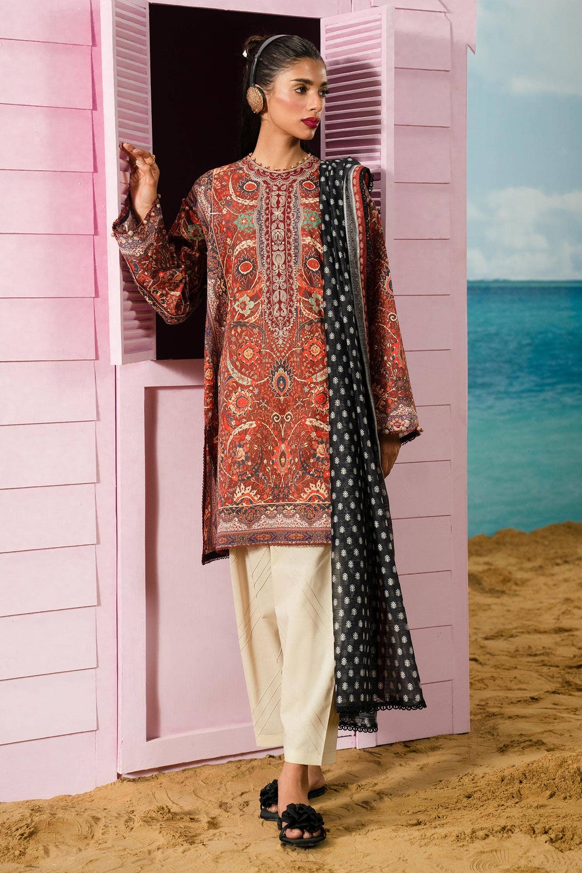 Sana Safinaz | Mahay Summer Lawn 24 | S-42 -  Sana Safinaz Luxury - Original Designer Dress - House of Maryam