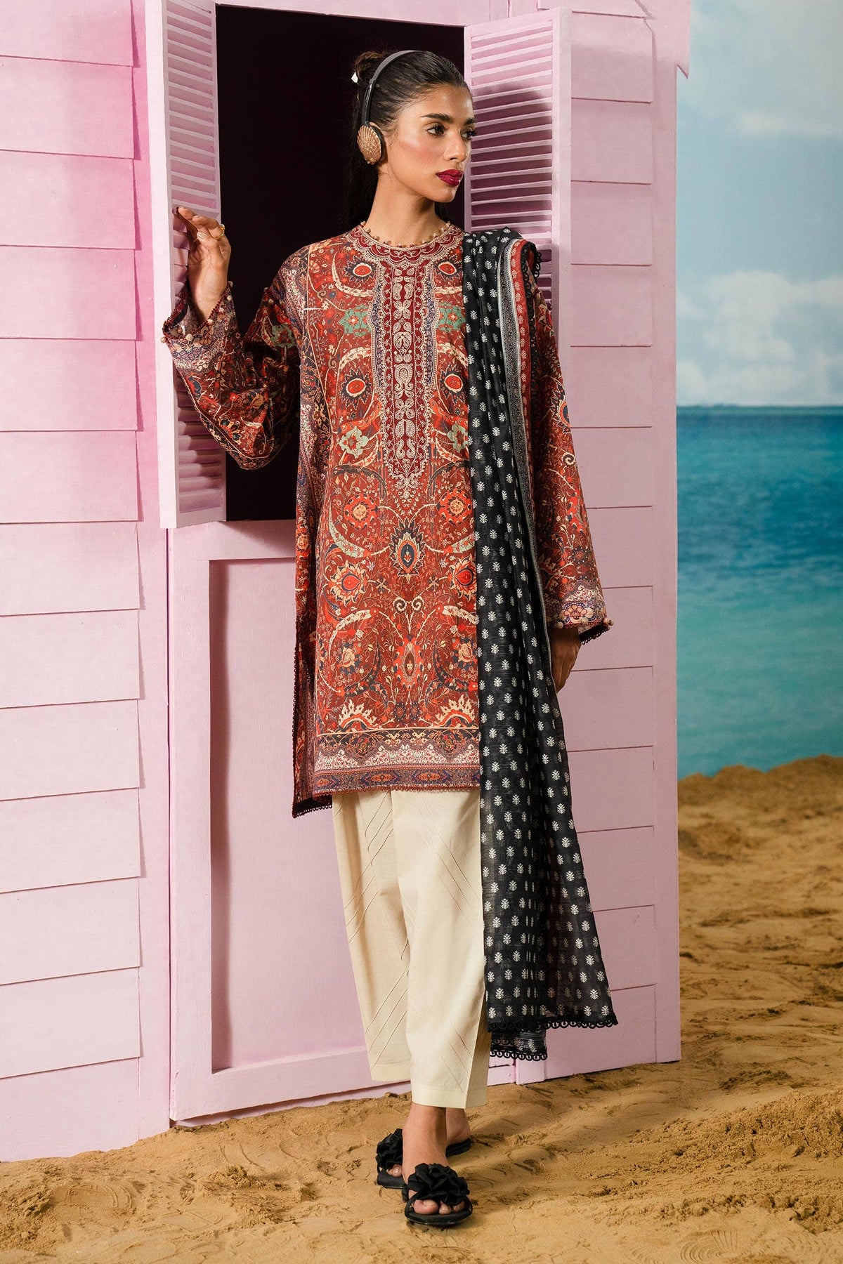 Sana Safinaz | Mahay Summer Lawn 24 | S-42 -  Sana Safinaz Luxury - Original Designer Dress - House of Maryam