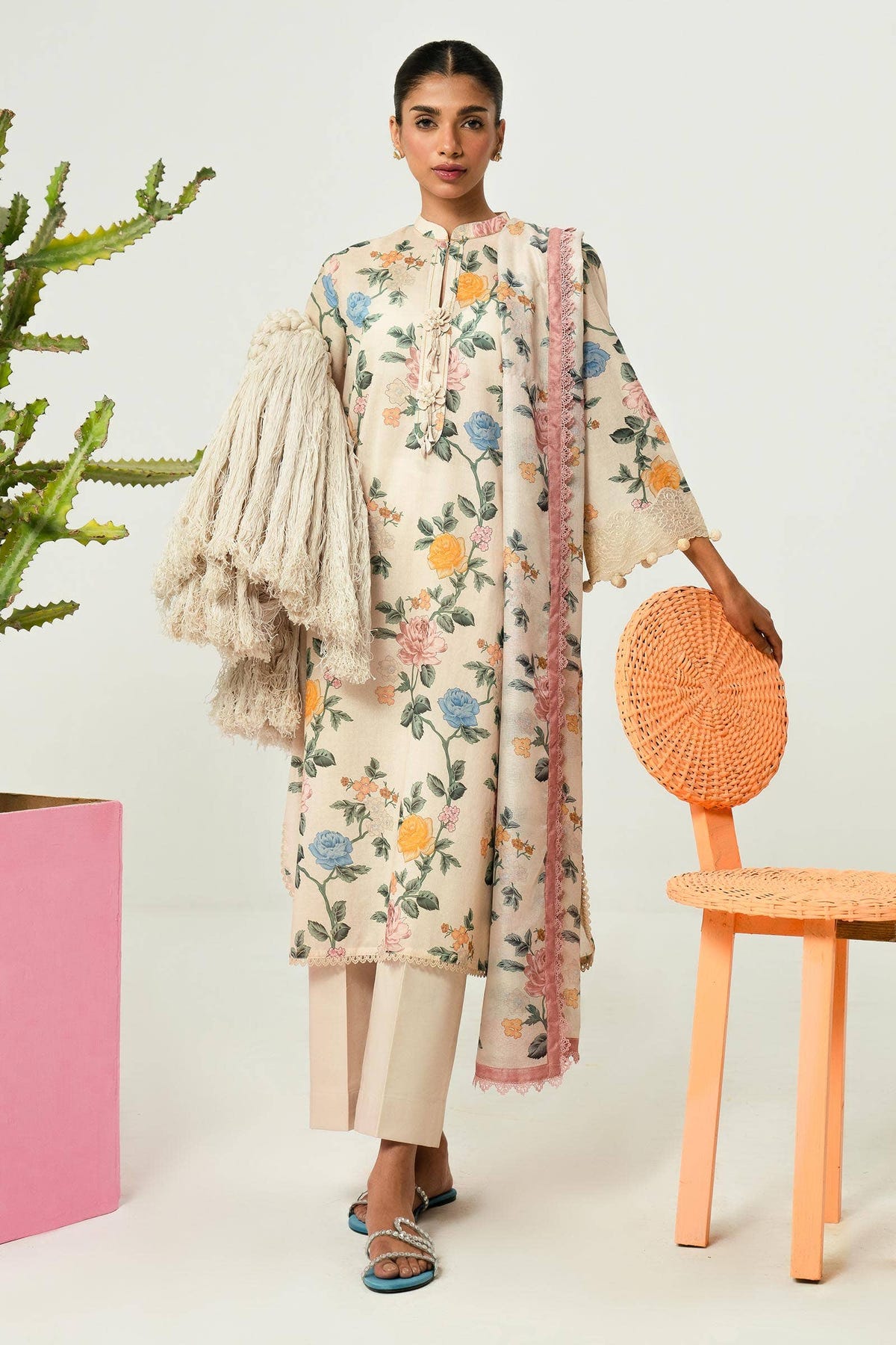 Sana Safinaz | Mahay Summer Lawn 24 | S-40 -  Sana Safinaz Luxury - Original Designer Dress - House of Maryam