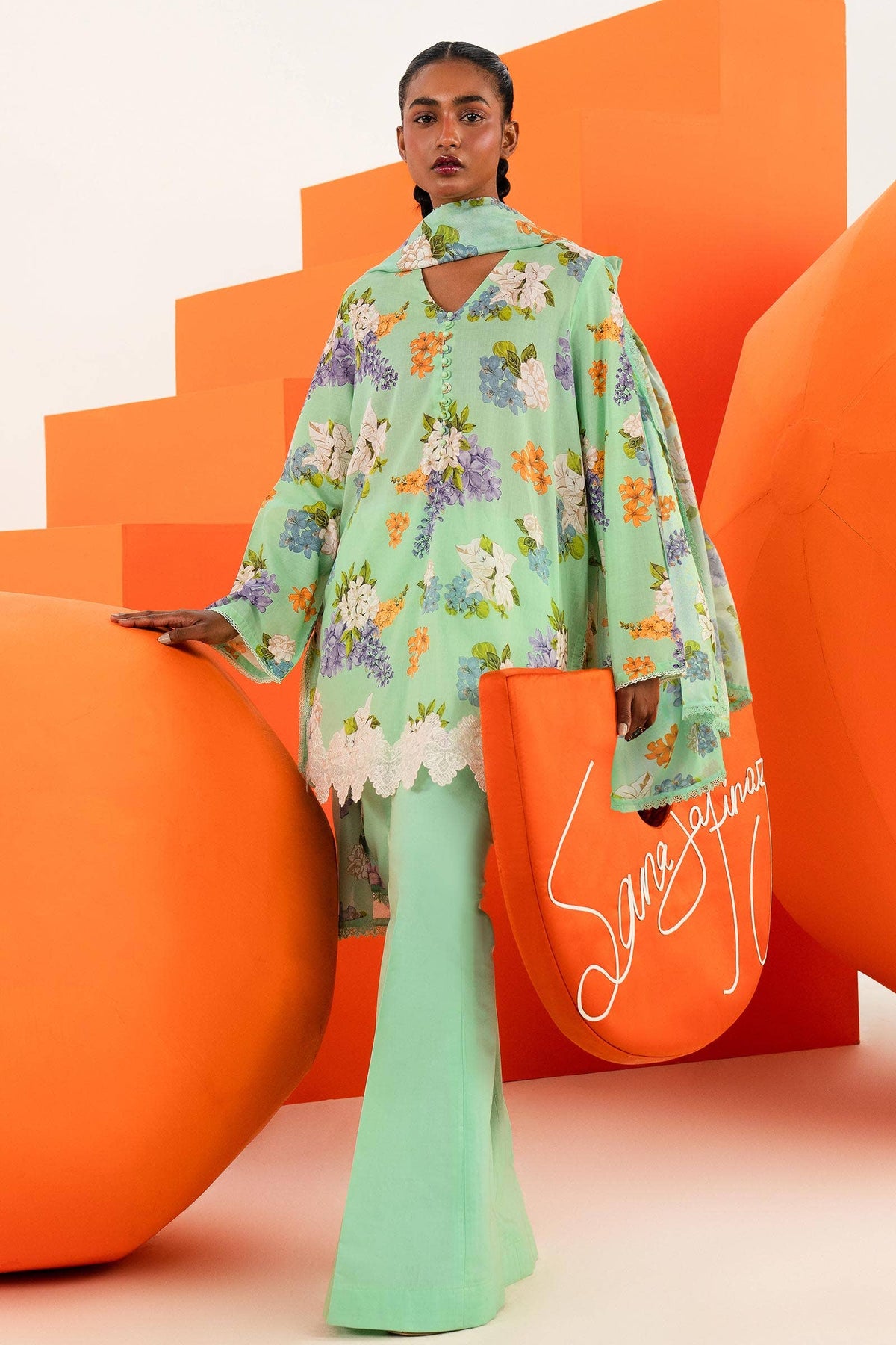 Sana Safinaz | Mahay Summer Lawn 24 | S-34 -  Sana Safinaz Luxury - Original Designer Dress - House of Maryam