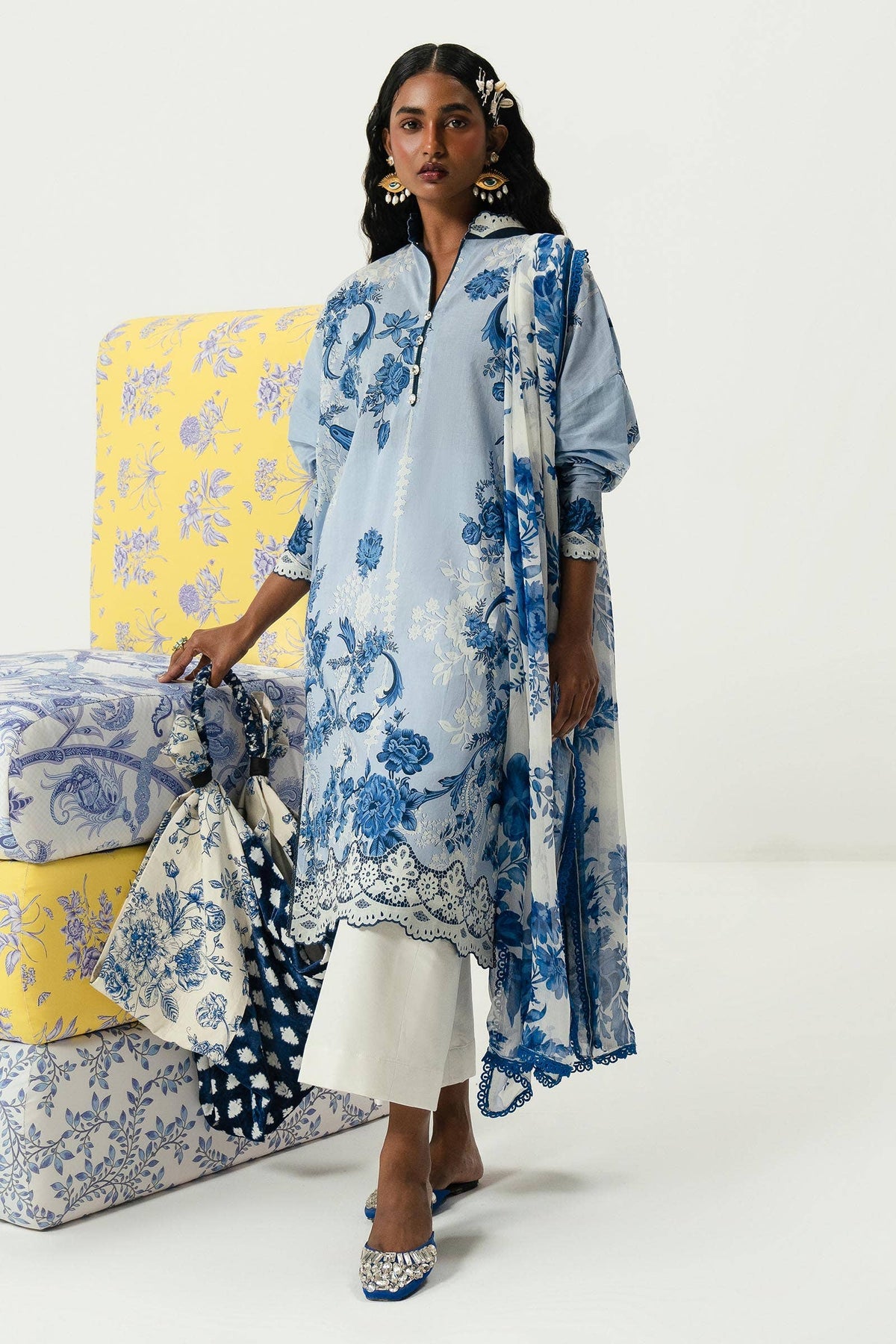 Sana Safinaz | Mahay Summer Lawn 24 | S-31 -  Sana Safinaz Luxury - Original Designer Dress - House of Maryam