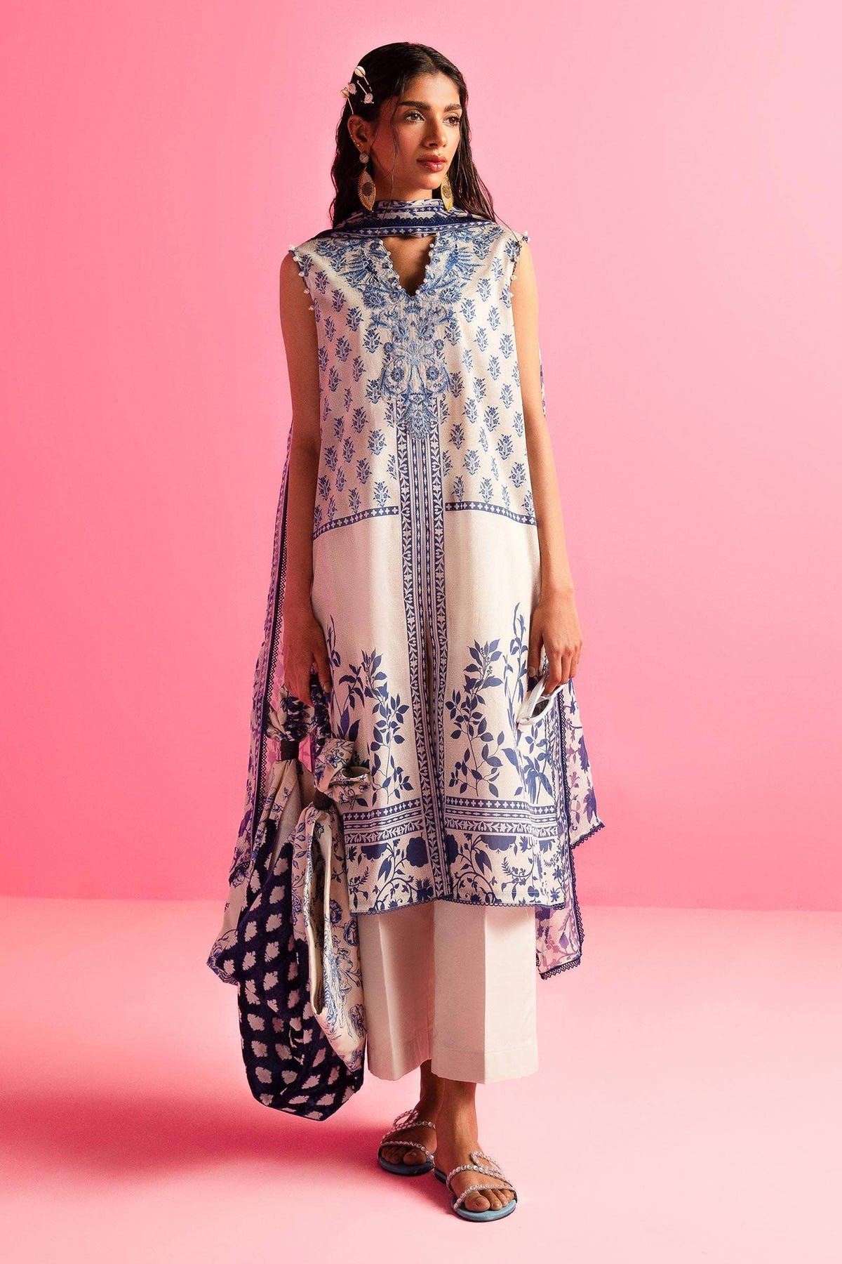 Sana Safinaz | Mahay Summer Lawn 24 | S-30 -  Sana Safinaz Luxury - Original Designer Dress - House of Maryam