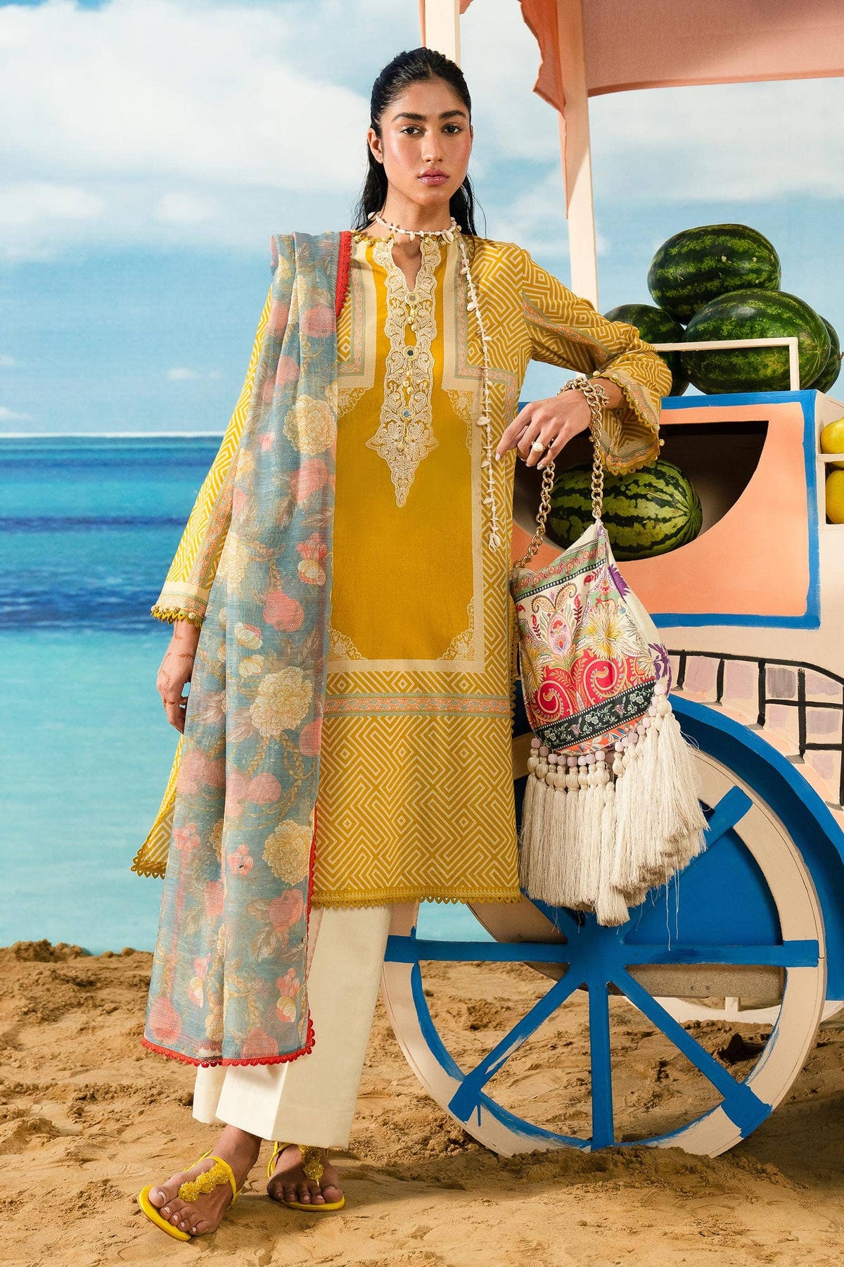 Sana Safinaz | Mahay Summer Lawn 24 | S-18 -  Sana Safinaz Luxury - Original Designer Dress - House of Maryam