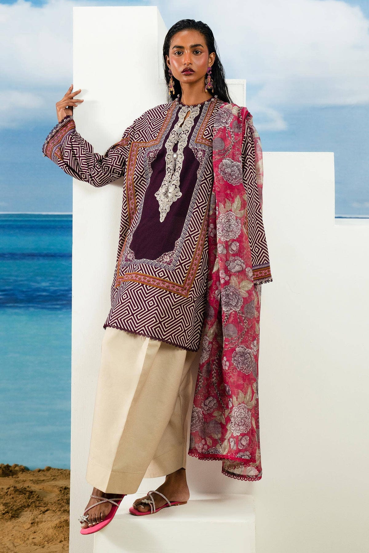 Sana Safinaz | Mahay Summer Lawn 24 | S-17 -  Sana Safinaz Luxury - Original Designer Dress - House of Maryam