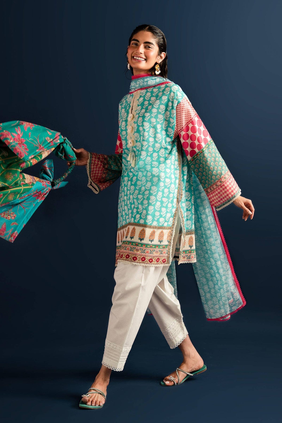 Sana Safinaz | Mahay Summer Lawn 24 | S-13 -  Sana Safinaz Luxury - Original Designer Dress - House of Maryam