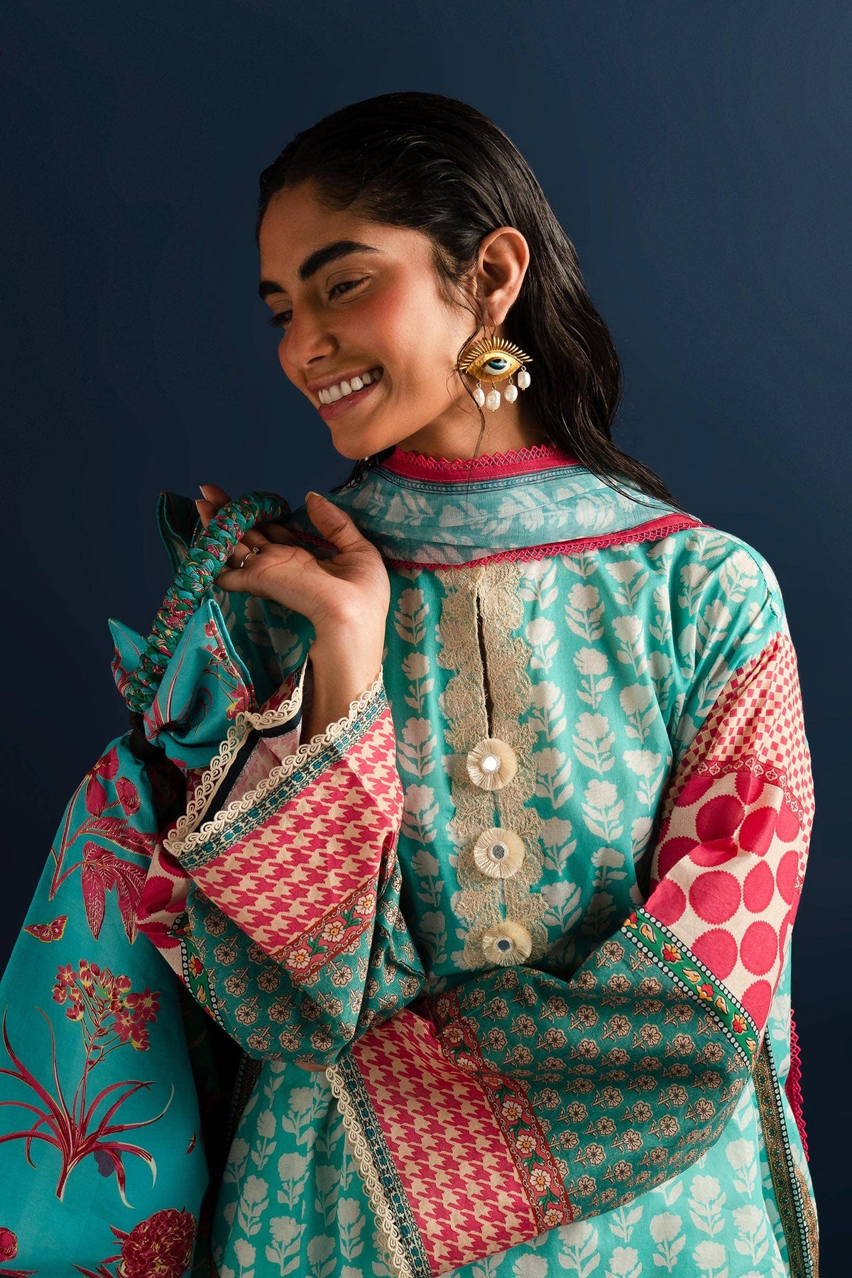 Sana Safinaz | Mahay Summer Lawn 24 | S-13 -  Sana Safinaz Luxury - Original Designer Dress - House of Maryam