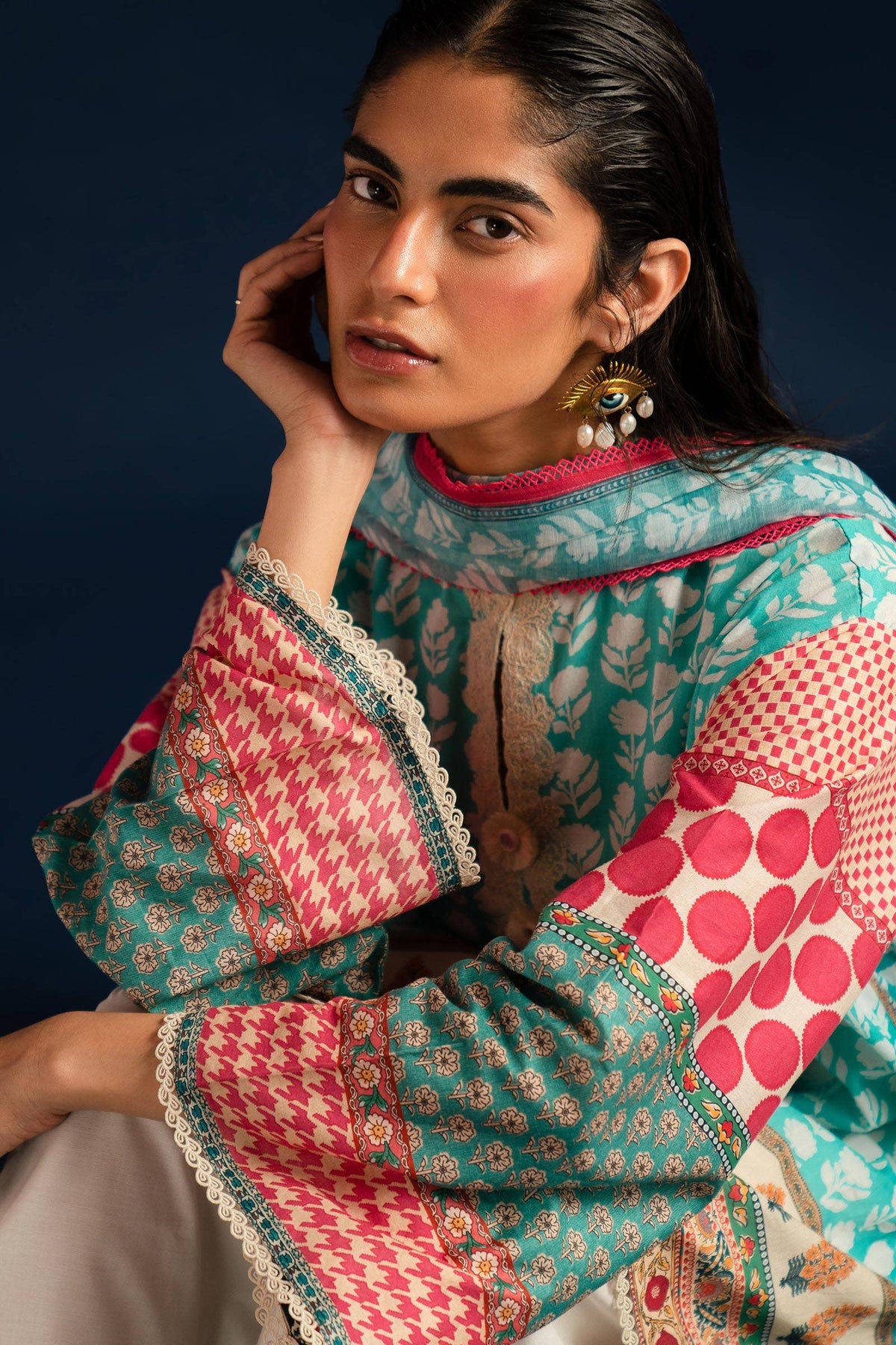 Sana Safinaz | Mahay Summer Lawn 24 | S-13 -  Sana Safinaz Luxury - Original Designer Dress - House of Maryam