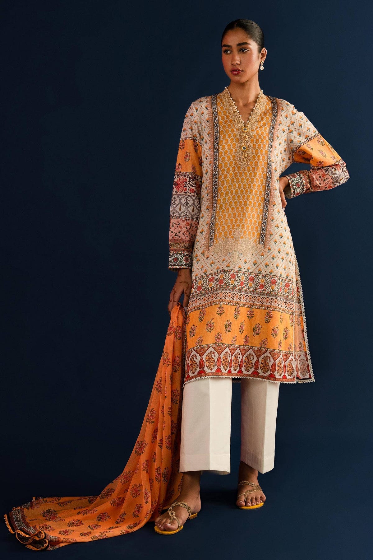 Sana Safinaz | Mahay Summer Lawn 24 | S-11 -  Sana Safinaz Luxury - Original Designer Dress - House of Maryam