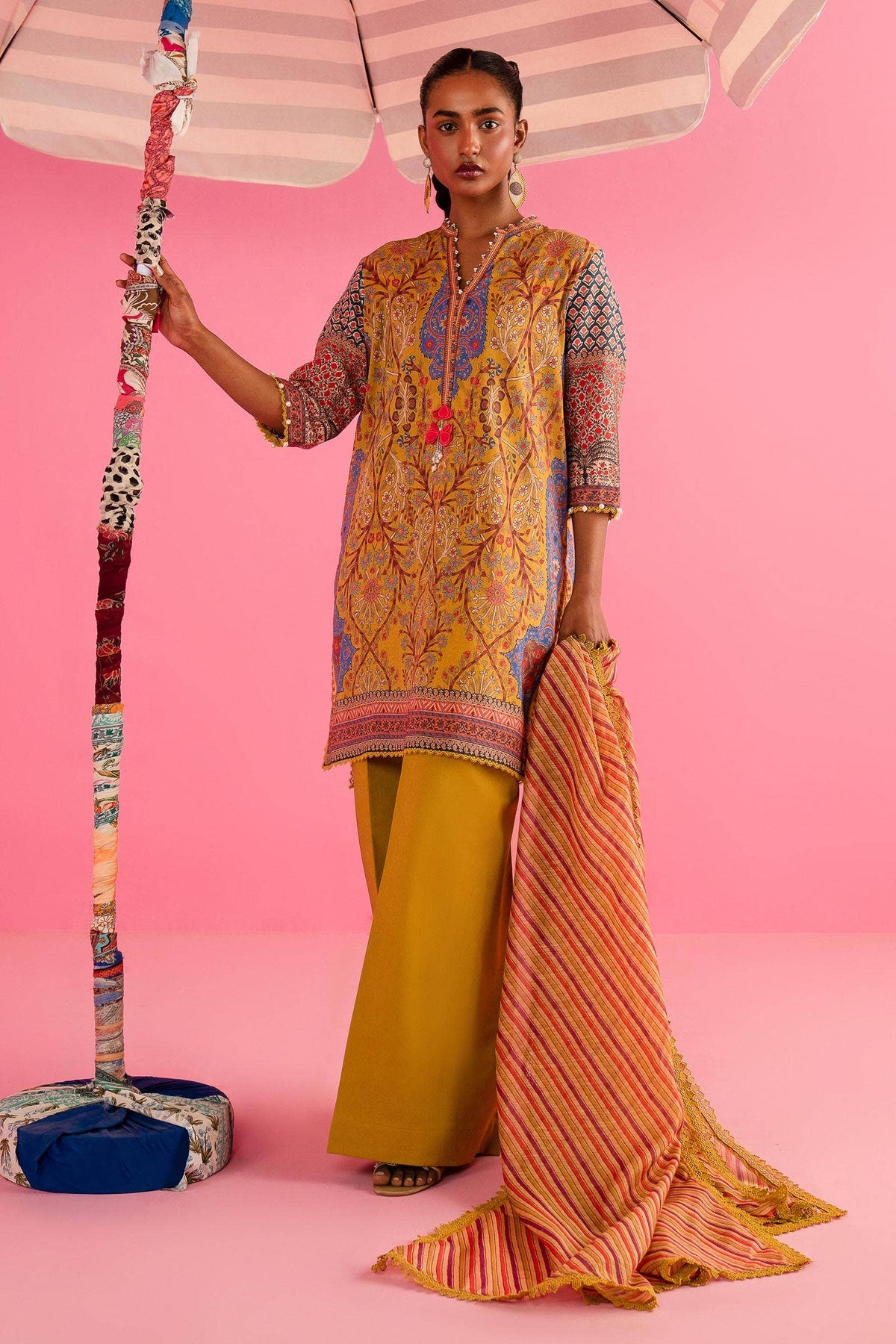 Sana Safinaz | Mahay Summer Lawn 24 | S-07 -  Sana Safinaz Luxury - Original Designer Dress - House of Maryam