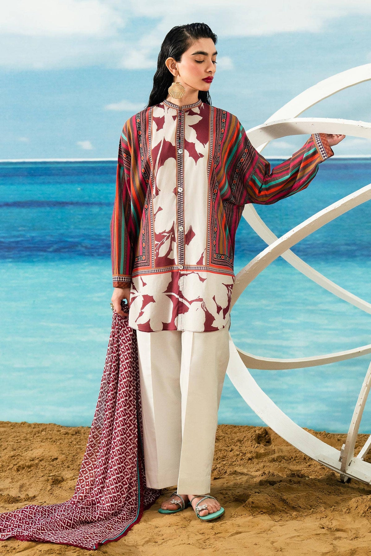 Sana Safinaz | Mahay Summer Lawn 24 | S-06 -  Sana Safinaz Luxury - Original Designer Dress - House of Maryam