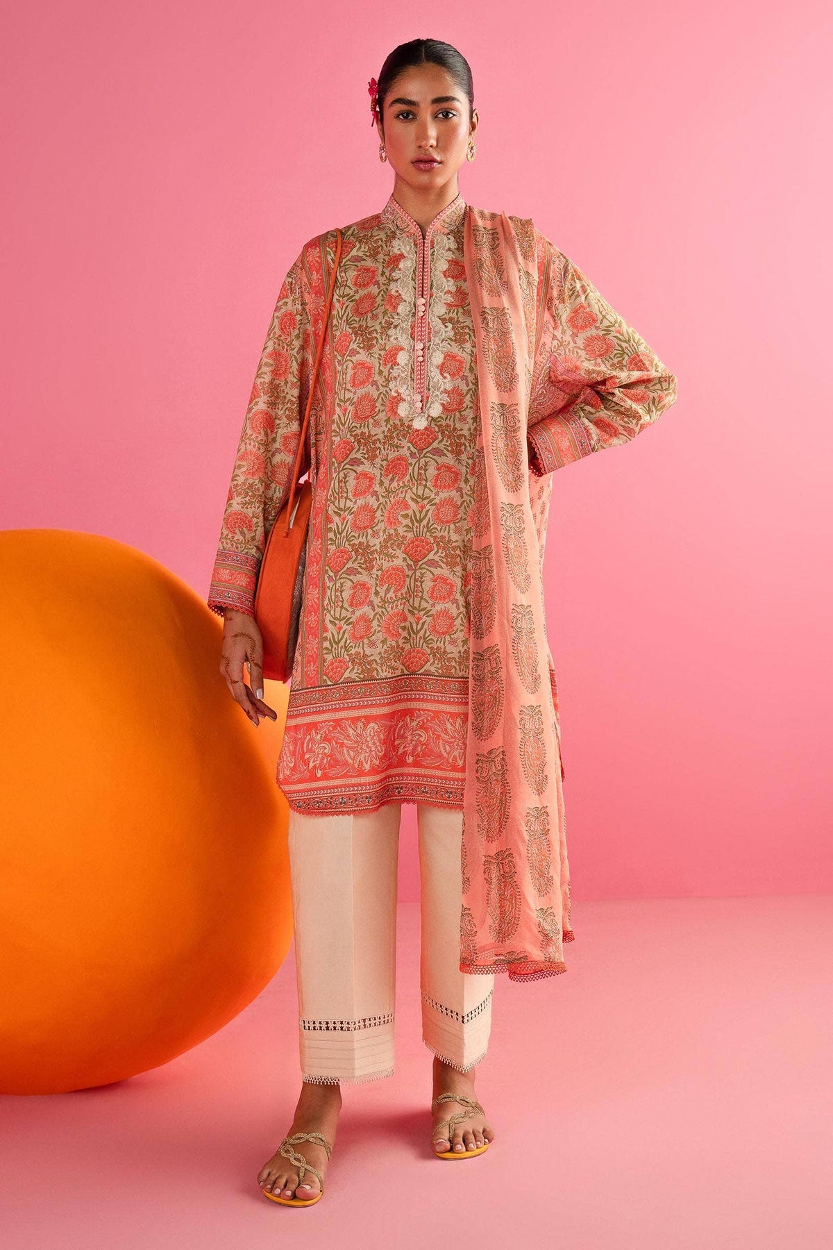 Sana Safinaz | Mahay Summer Lawn 24 | S-04 -  Sana Safinaz Luxury - Original Designer Dress - House of Maryam
