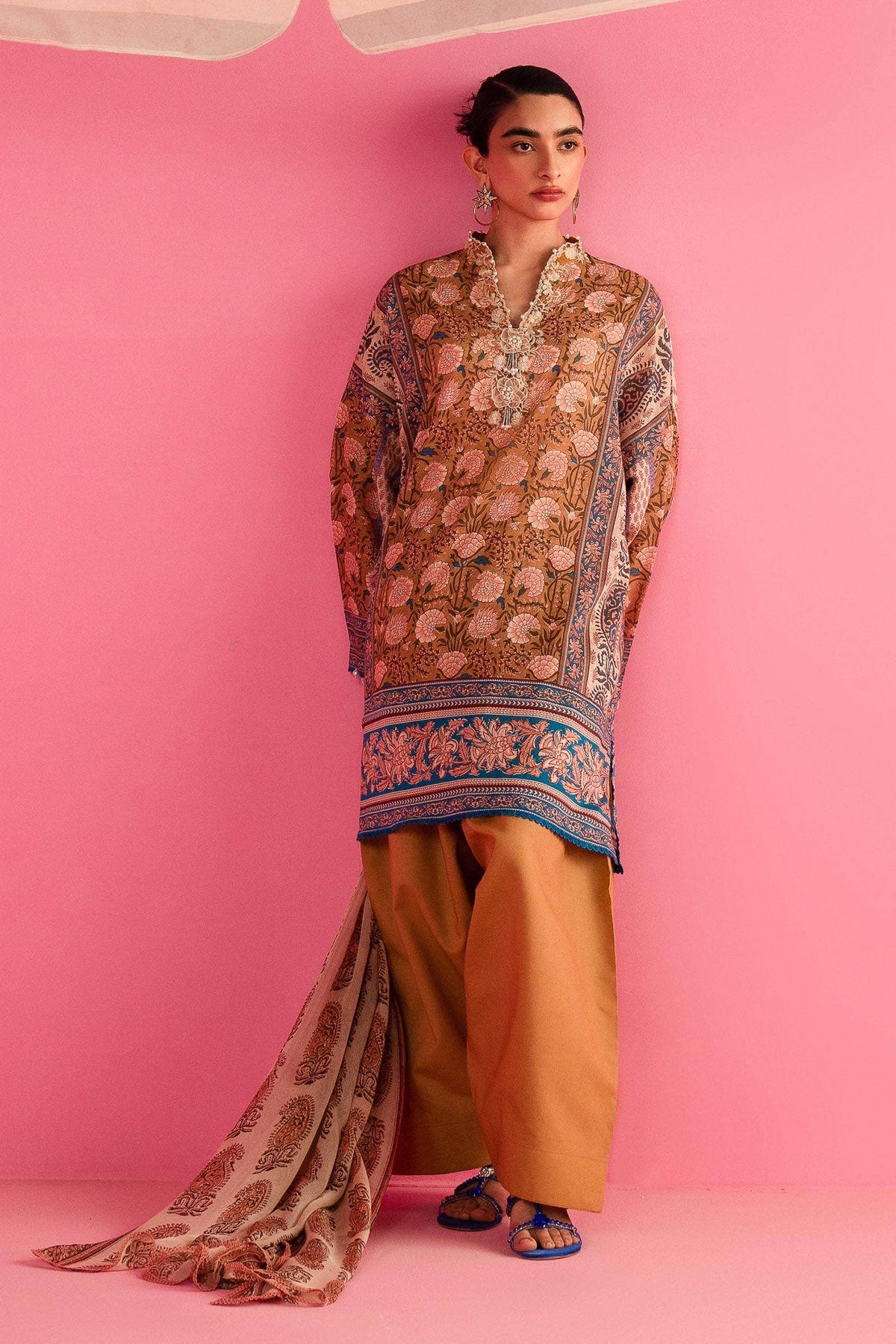 Sana Safinaz | Mahay Summer Lawn 24 | S-03 -  Sana Safinaz Luxury - Original Designer Dress - House of Maryam