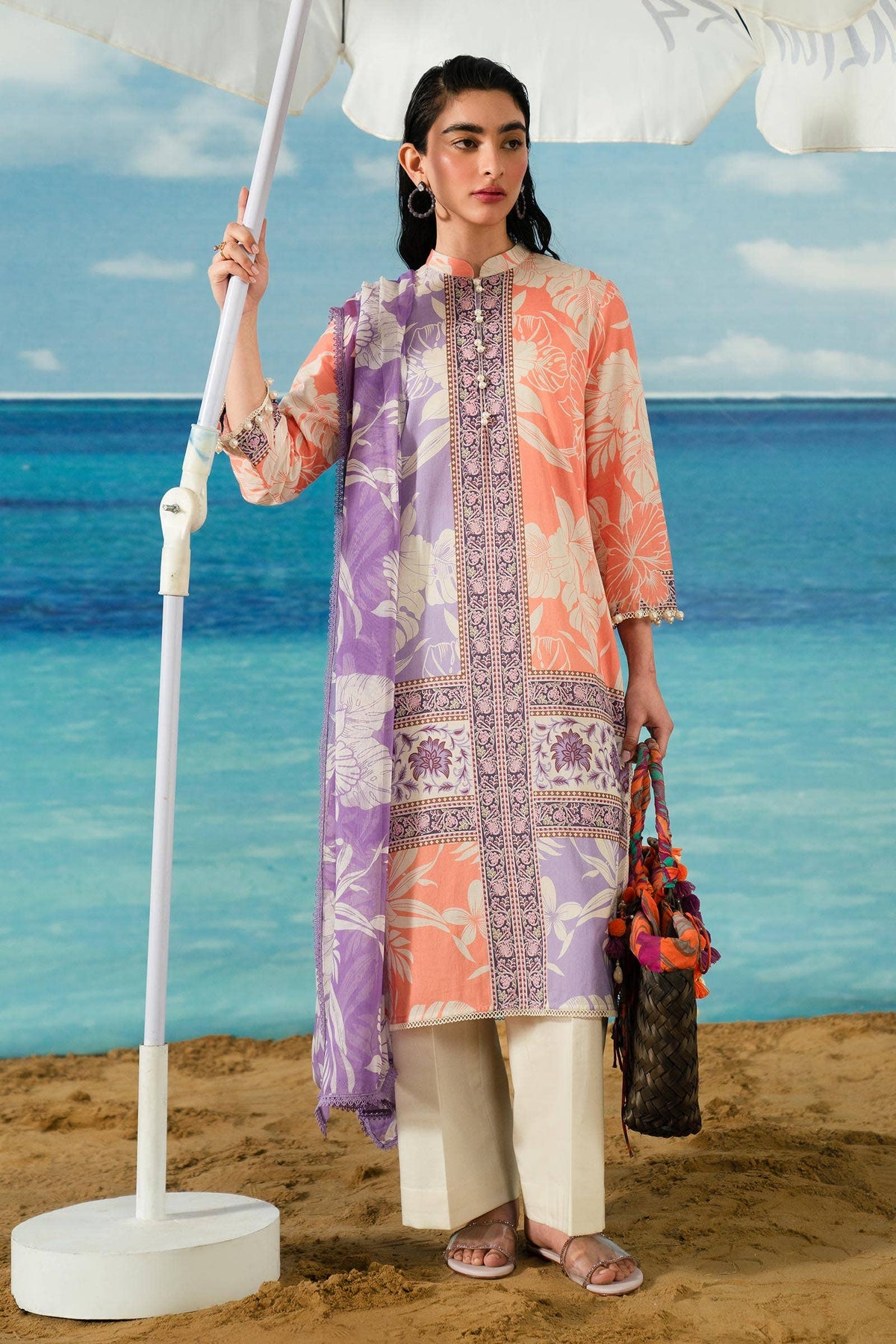Sana Safinaz | Mahay Summer Lawn 24 | S-01 -  Sana Safinaz Luxury - Original Designer Dress - House of Maryam