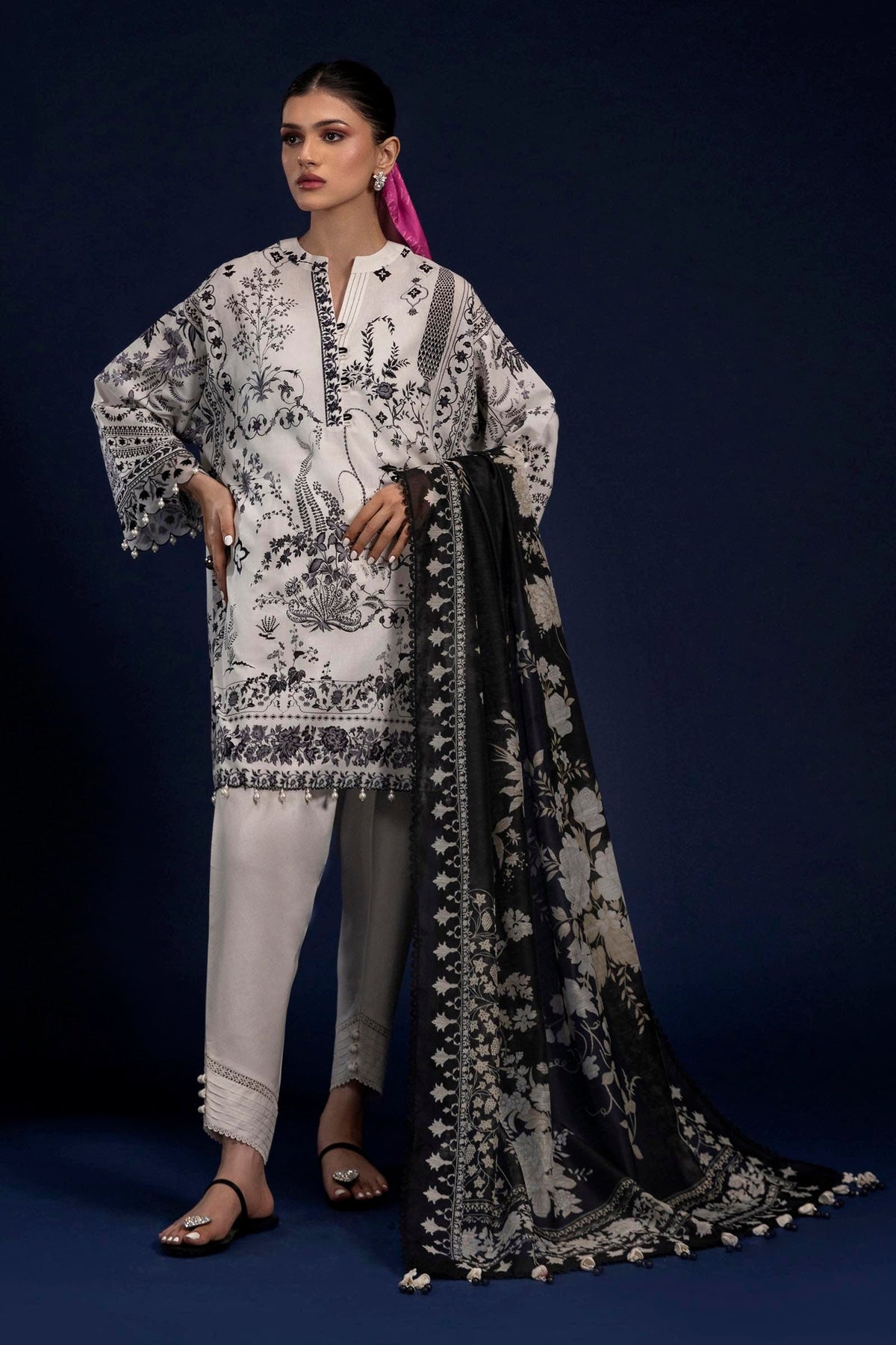 Sana Safinaz | Mahay Spring 25 | A-16 -  Sana Safinaz Ladies Clothes - Original Designer Dress - House of Maryam