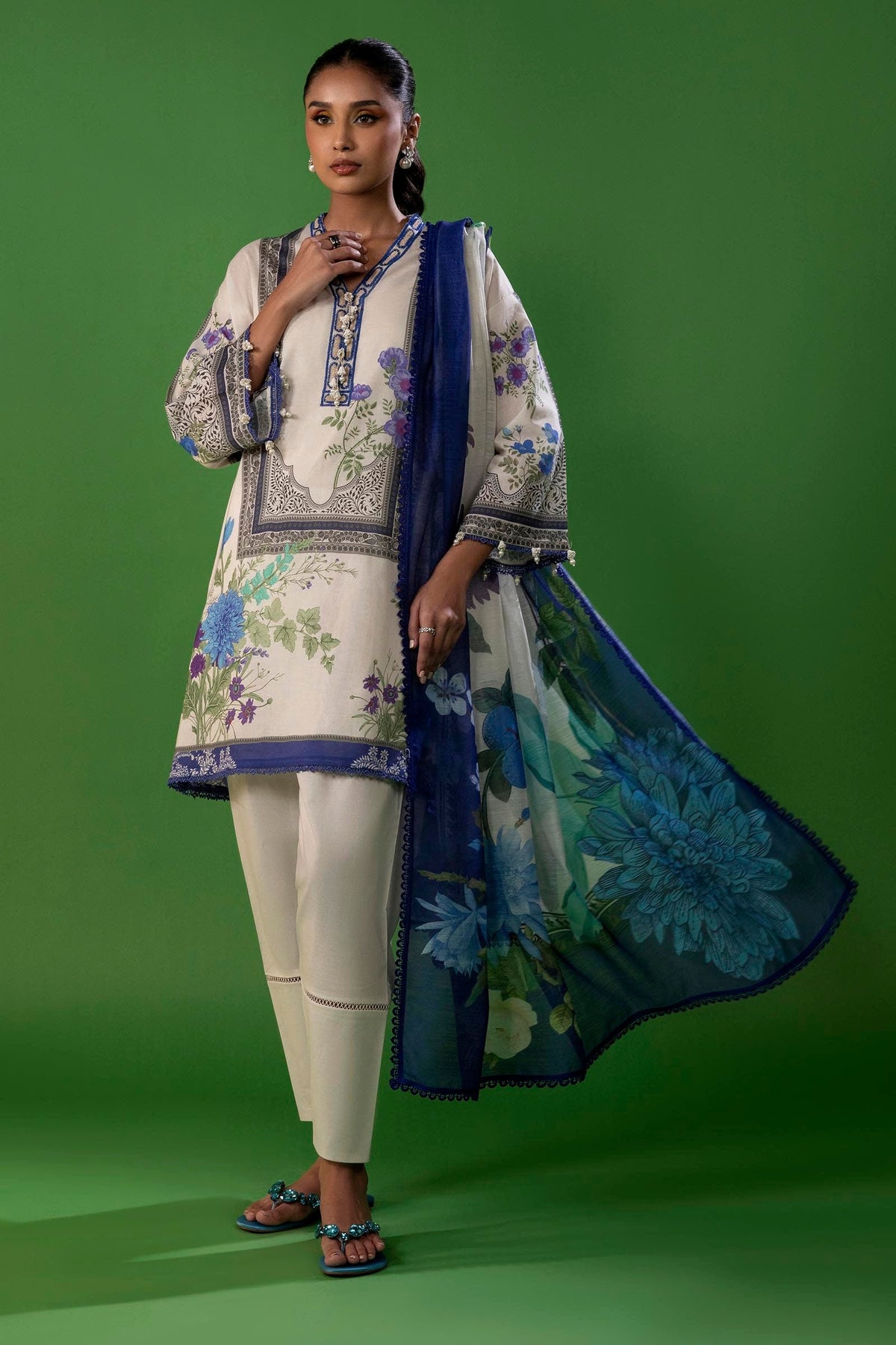 Sana Safinaz | Mahay Spring 25 | A-10 -  Sana Safinaz Ladies Clothes - Original Designer Dress - House of Maryam