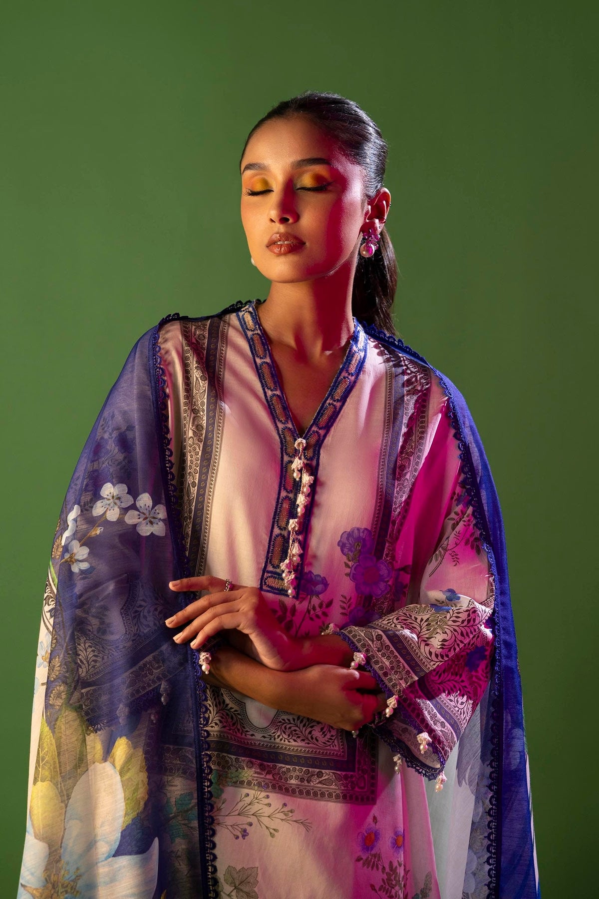 Sana Safinaz | Mahay Spring 25 | A-10 -  Sana Safinaz Ladies Clothes - Original Designer Dress - House of Maryam