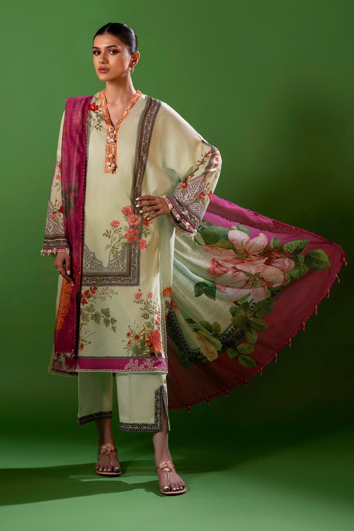 Sana Safinaz | Mahay Spring 25 | A-09 -  Sana Safinaz Luxury - Original Designer Dress - House of Maryam