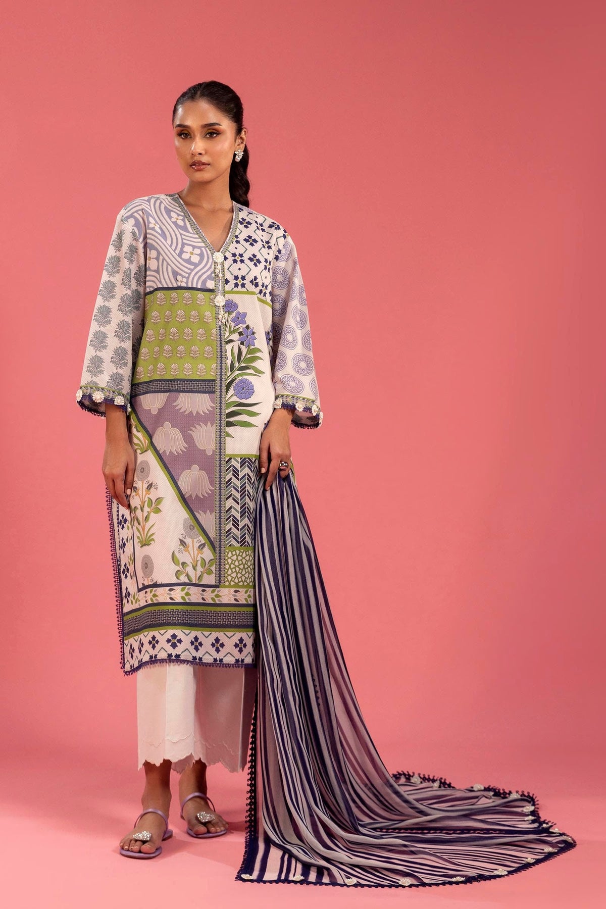Sana Safinaz | Mahay Spring 25 | A-06 -  Sana Safinaz Ladies Clothes - Original Designer Dress - House of Maryam