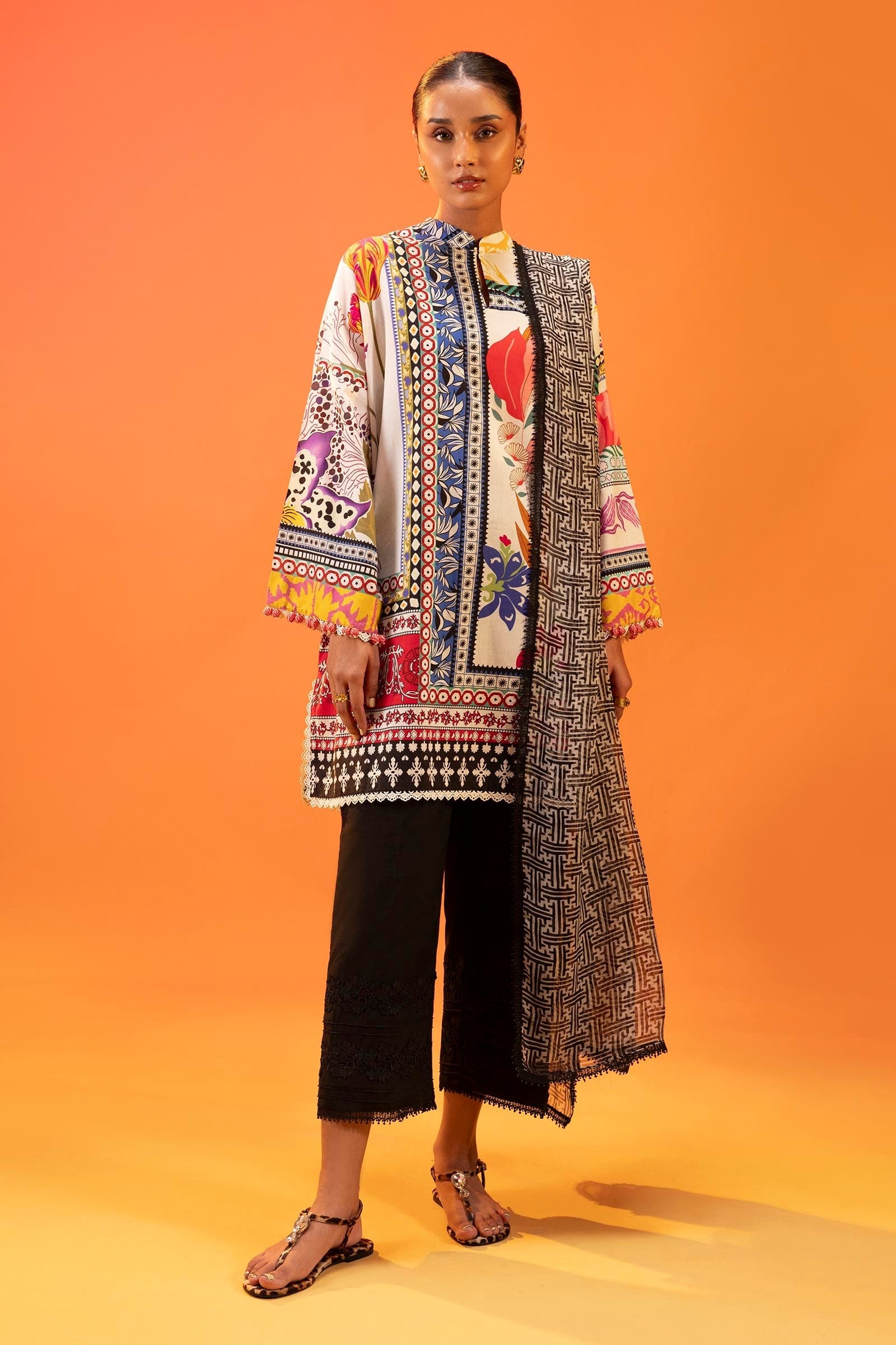 Sana Safinaz | Mahay Summer 25 | 002A -  Sana Safinaz Ladies Clothes - Original Designer Dress - House of Maryam