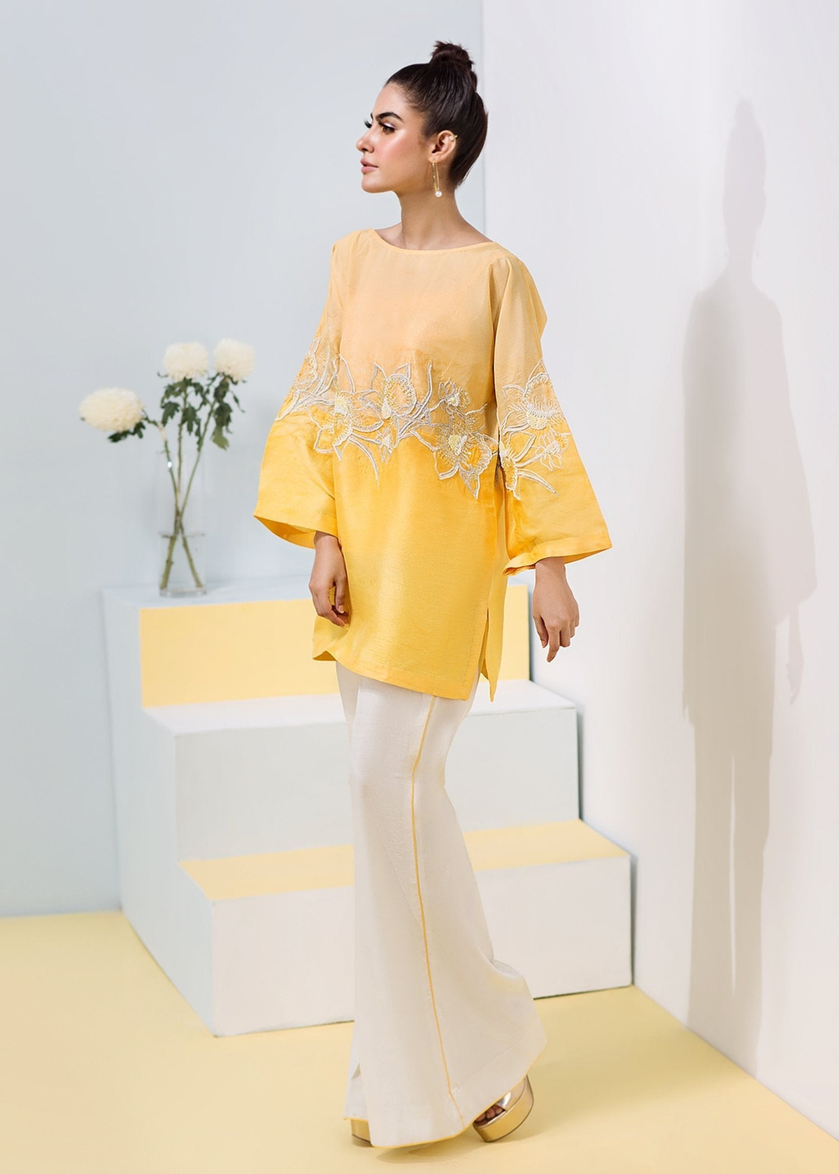 Hana | Daffodils Ready to Wear | Quail -  Hana Ladies Clothes - Original Designer Dress - House of Maryam
