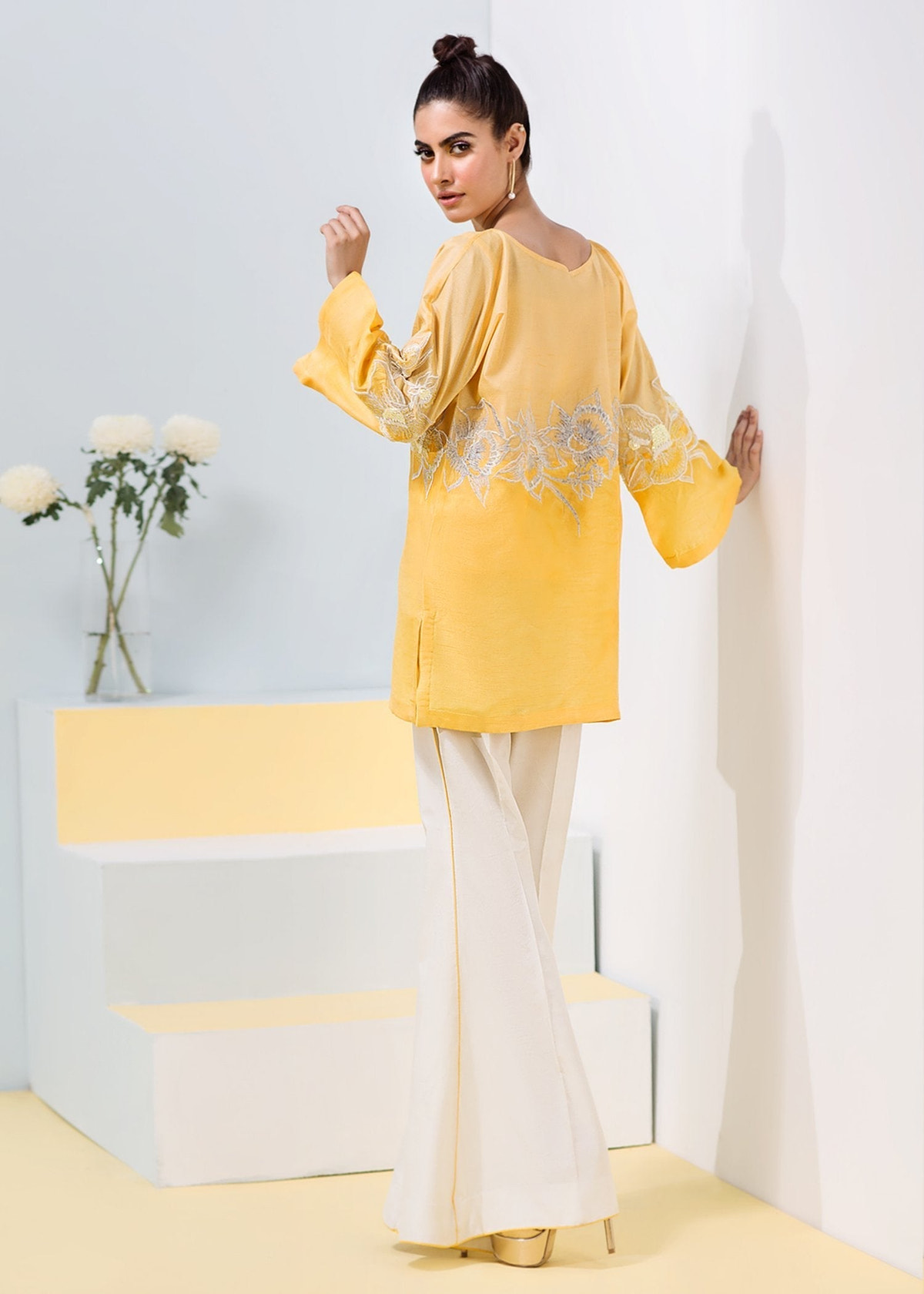 Hana | Daffodils Ready to Wear | Quail -  Hana Ladies Clothes - Original Designer Dress - House of Maryam