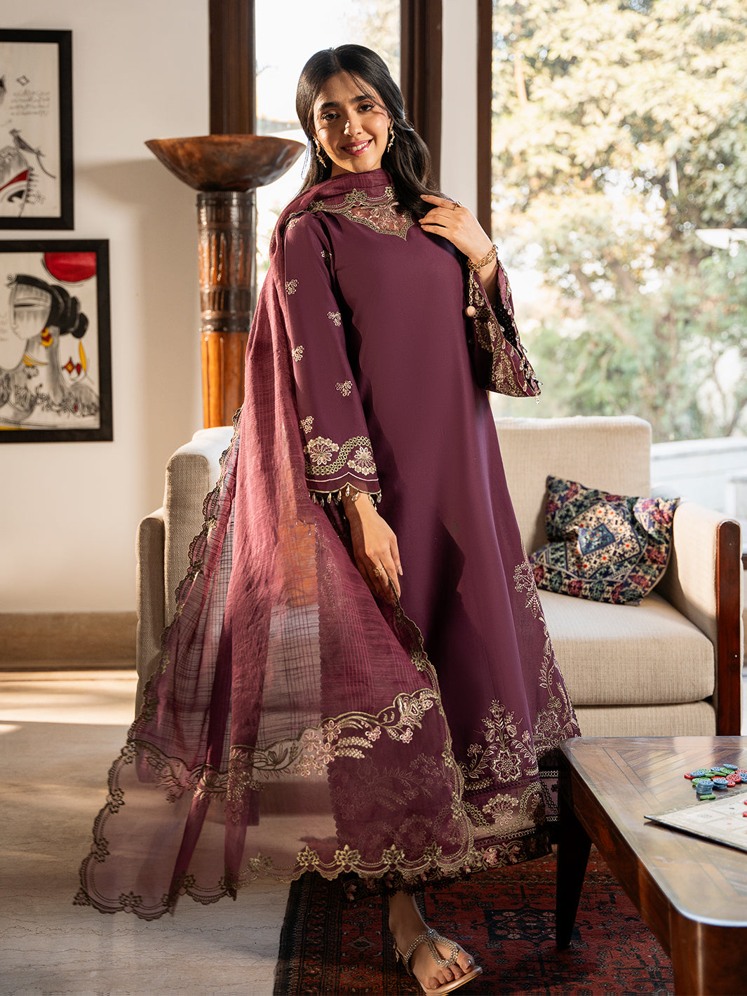 Izel | Mahveen Festive Lawn 25 | HANA -  Izel Ladies Clothes - Original Designer Dress - House of Maryam