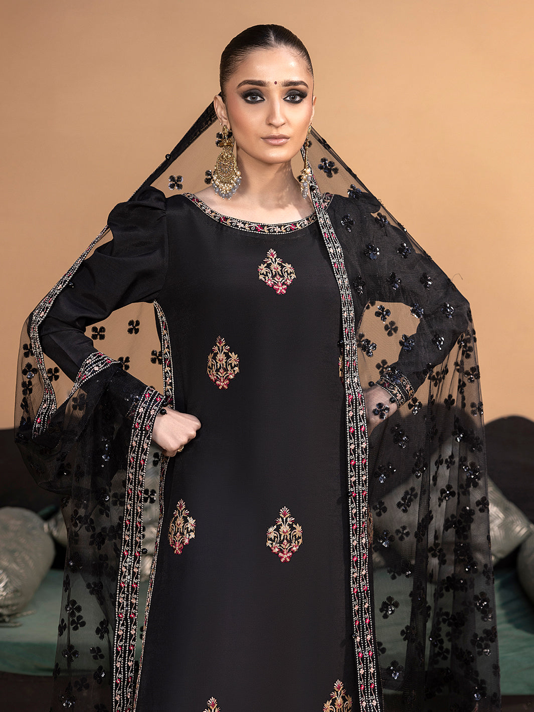 Hem Stitch | Raw Silk Edit 25 | Haya -  Hemstitch Ladies Clothes - Original Designer Dress - House of Maryam