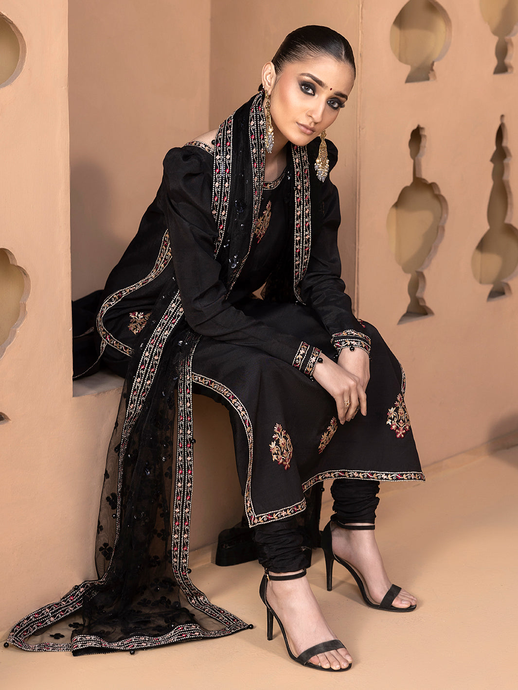 Hem Stitch | Raw Silk Edit 25 | Haya -  Hemstitch Ladies Clothes - Original Designer Dress - House of Maryam
