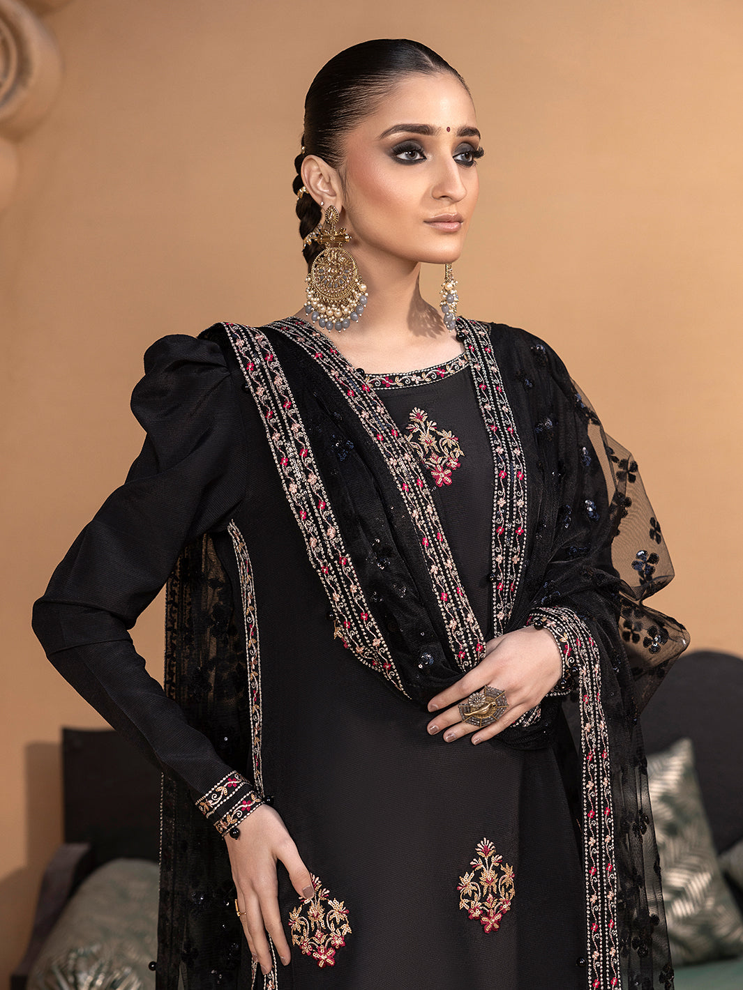 Hem Stitch | Raw Silk Edit 25 | Haya -  Hemstitch Ladies Clothes - Original Designer Dress - House of Maryam