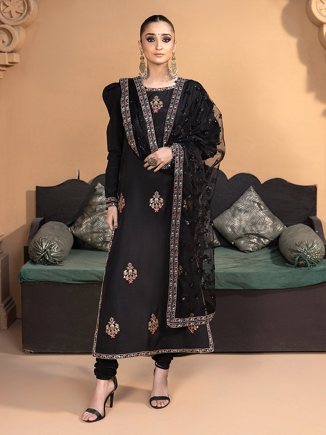 Hem Stitch | Raw Silk Edit 25 | Haya -  Hemstitch Ladies Clothes - Original Designer Dress - House of Maryam