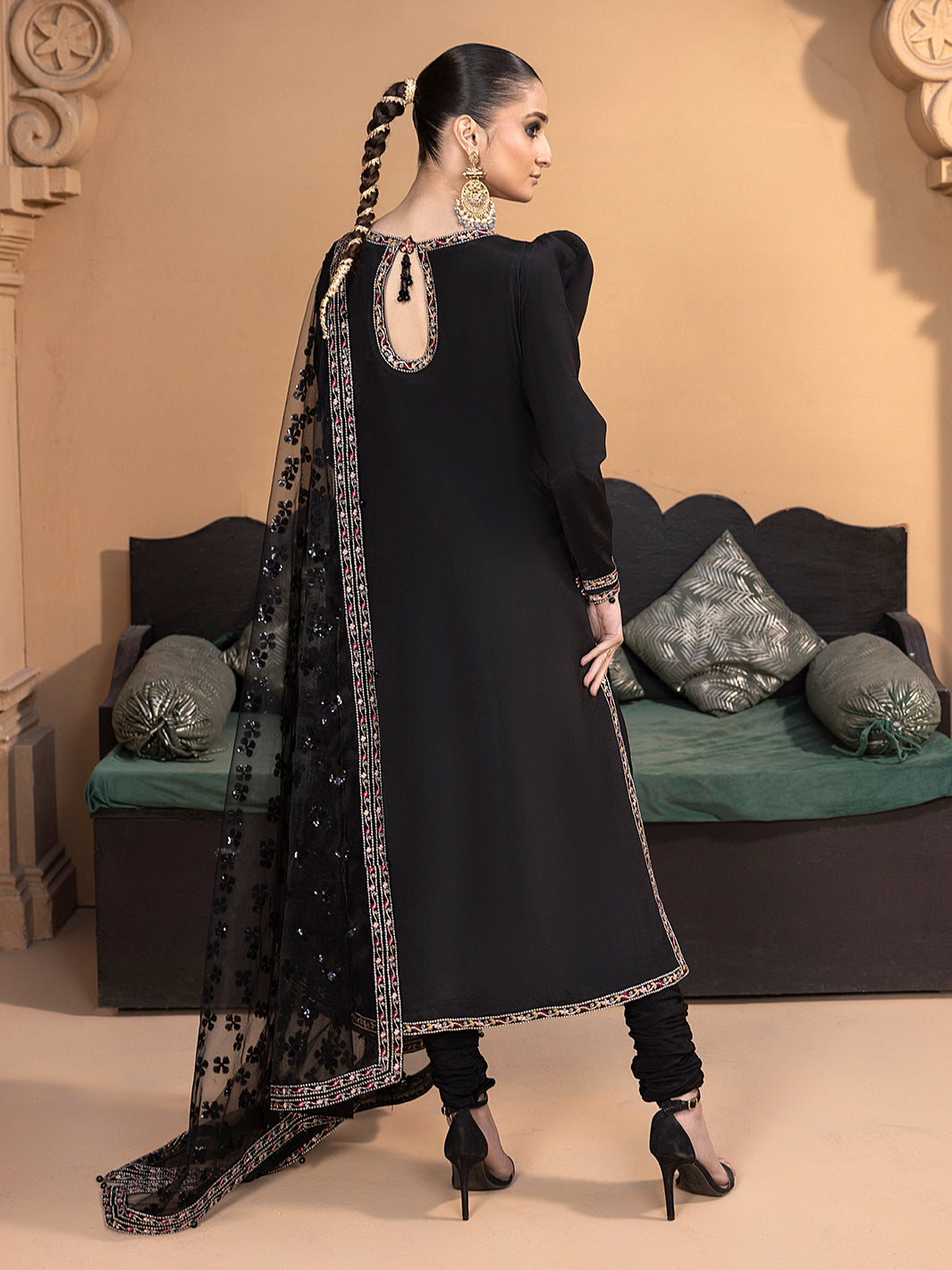 Hem Stitch | Raw Silk Edit 25 | Haya -  Hemstitch Ladies Clothes - Original Designer Dress - House of Maryam