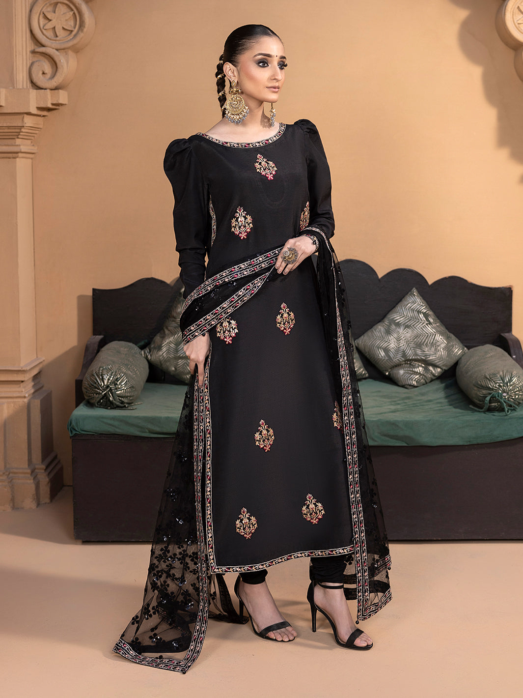 Hem Stitch | Raw Silk Edit 25 | Haya -  Hemstitch Ladies Clothes - Original Designer Dress - House of Maryam