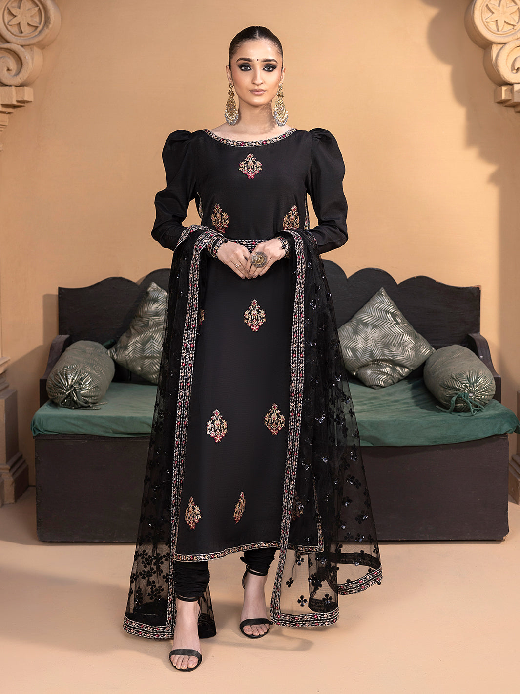 Hem Stitch | Raw Silk Edit 25 | Haya -  Hemstitch Ladies Clothes - Original Designer Dress - House of Maryam