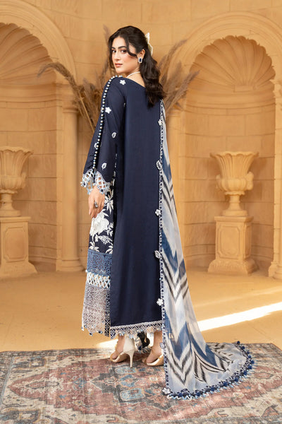 Hemstitch | Summer Luxury Lawn 24 | Ice Blue -  Hemstitch Luxury - Original Designer Dress - House of Maryam