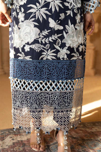 Hemstitch | Summer Luxury Lawn 24 | Ice Blue -  Hemstitch Luxury - Original Designer Dress - House of Maryam