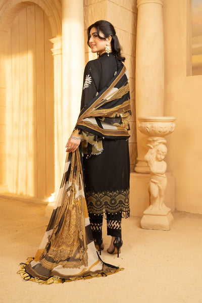 Hemstitch | Summer Luxury Lawn 24 | Cocoa -  Hemstitch Luxury - Original Designer Dress - House of Maryam