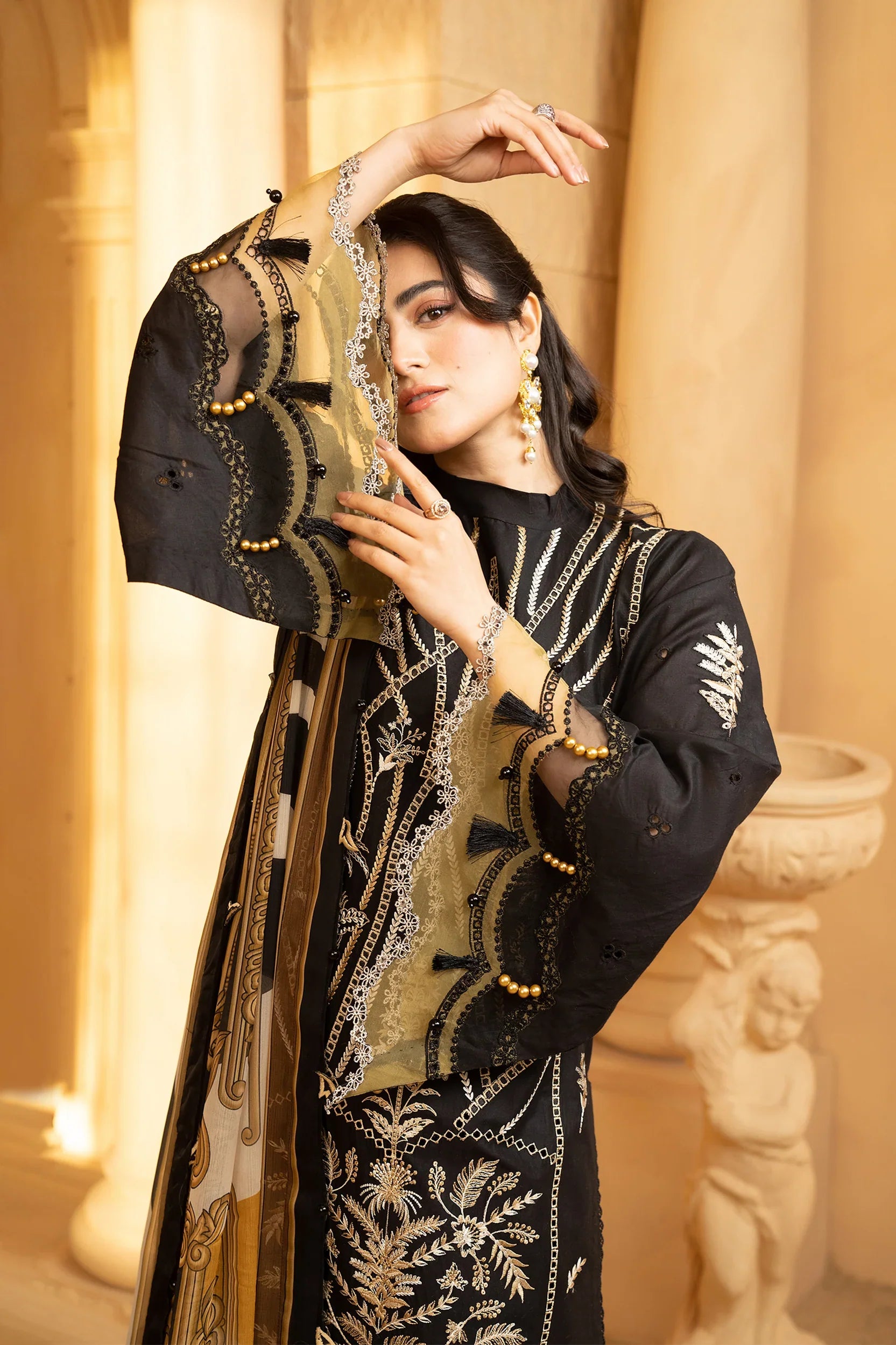 Hemstitch | Summer Luxury Lawn 24 | Cocoa -  Hemstitch Luxury -  House of Maryam