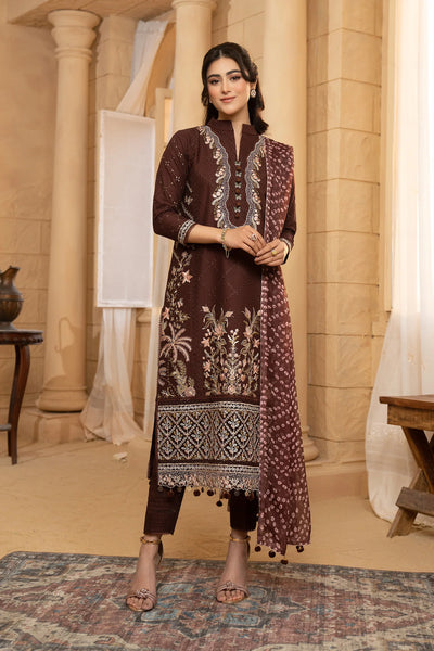 Hemstitch | Summer Luxury Lawn 24 | Mulberry -  Hemstitch Luxury - Original Designer Dress - House of Maryam