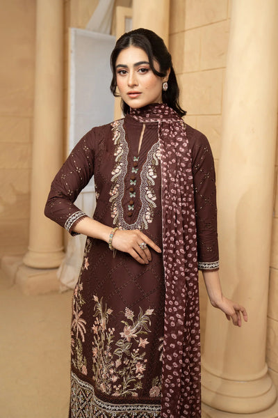 Hemstitch | Summer Luxury Lawn 24 | Mulberry -  Hemstitch Luxury - Original Designer Dress - House of Maryam